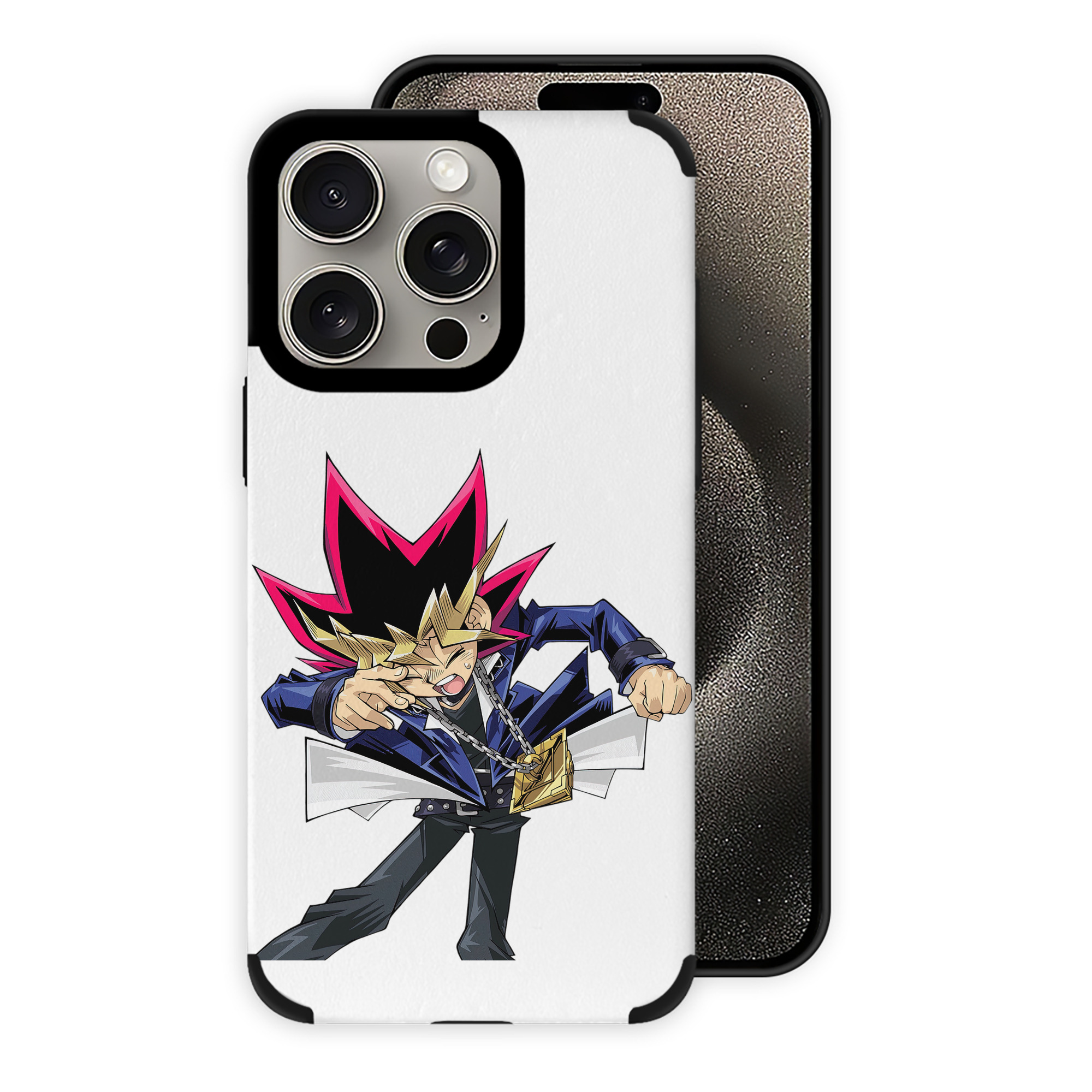 遊☆戯☆王 Yu-Gi-Oh! 【iPhone15ProMax対応】 PUレザー スマホケース 耐衝撃＆黄変防止
