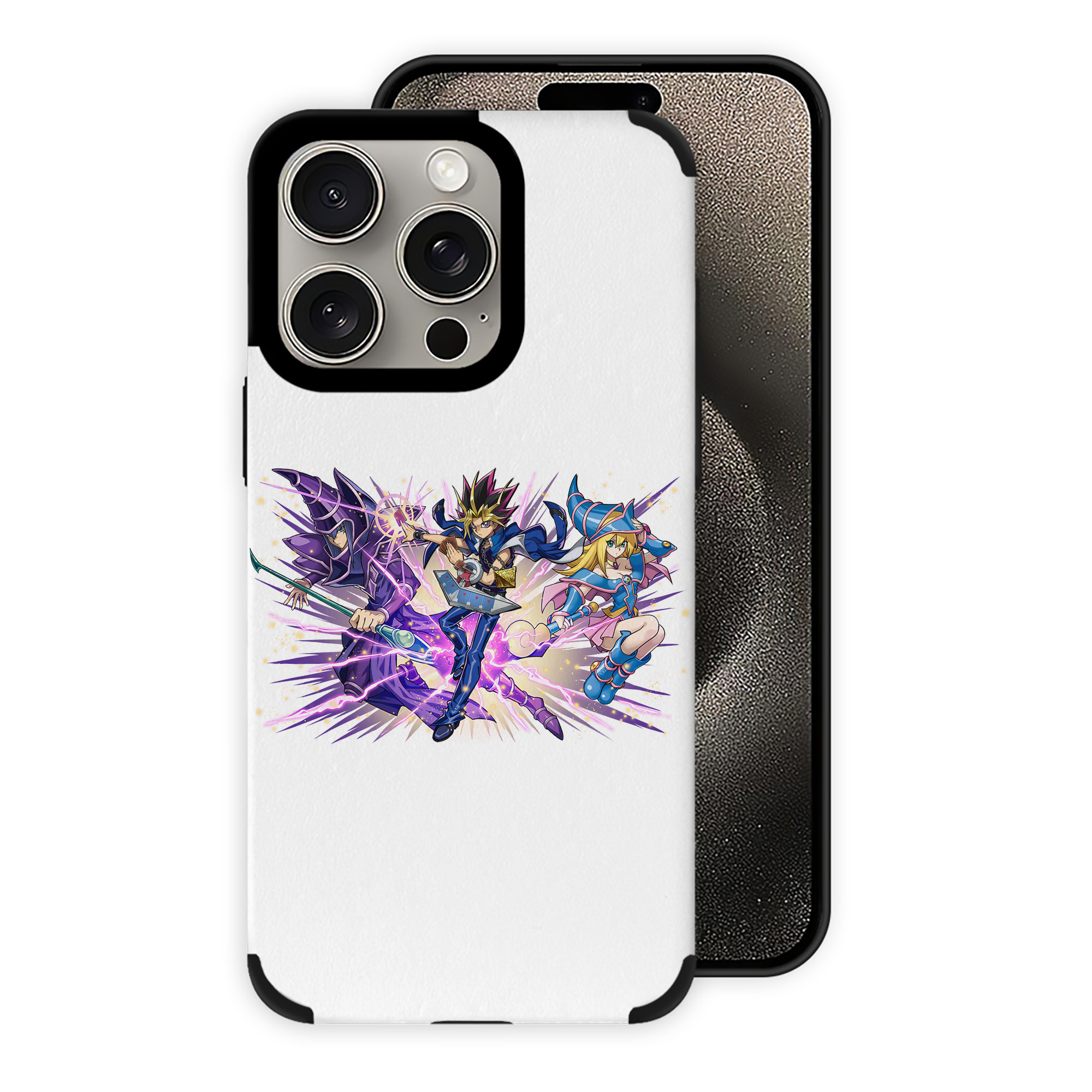 （画像用） 遊☆戯☆王 Yu-Gi-Oh! 【iPhone15ProMax対応】 PUレザー スマホケース 耐衝撃＆黄変防止