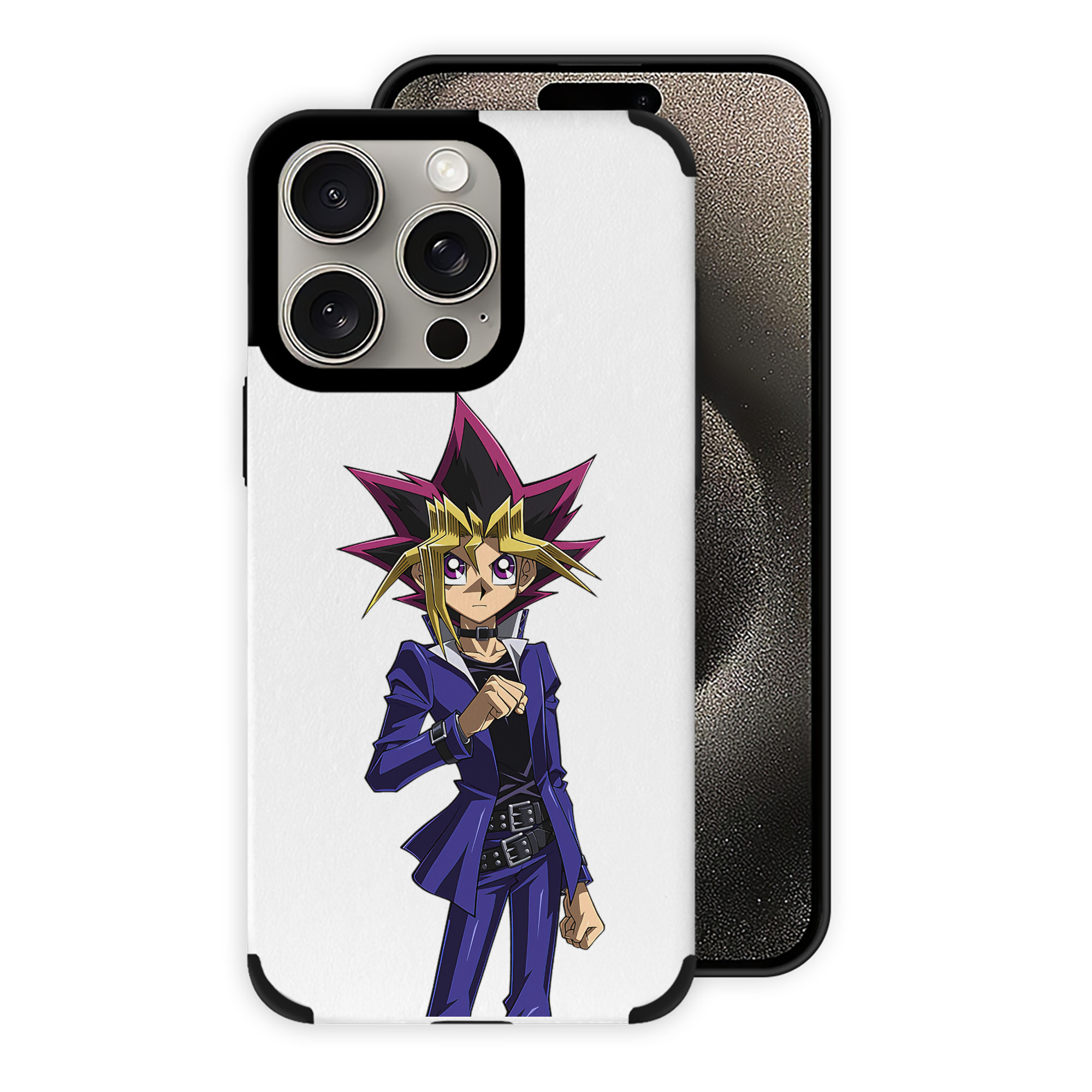 （画像用） 遊☆戯☆王 Yu-Gi-Oh! 【iPhone15ProMax対応】 PUレザー スマホケース 耐衝撃＆黄変防止