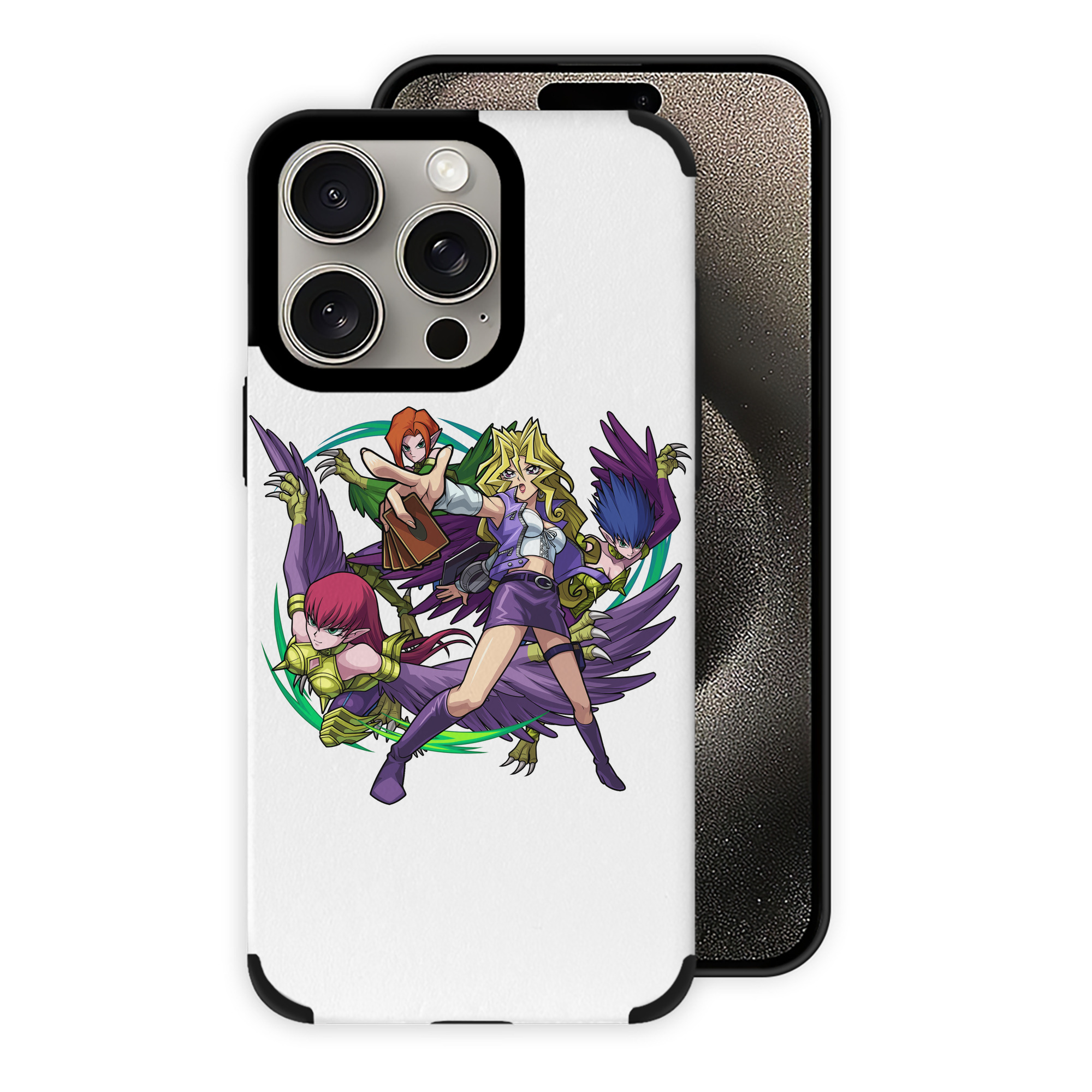 遊☆戯☆王 Yu-Gi-Oh! 【iPhone15ProMax対応】 PUレザー スマホケース 耐衝撃＆黄変防止