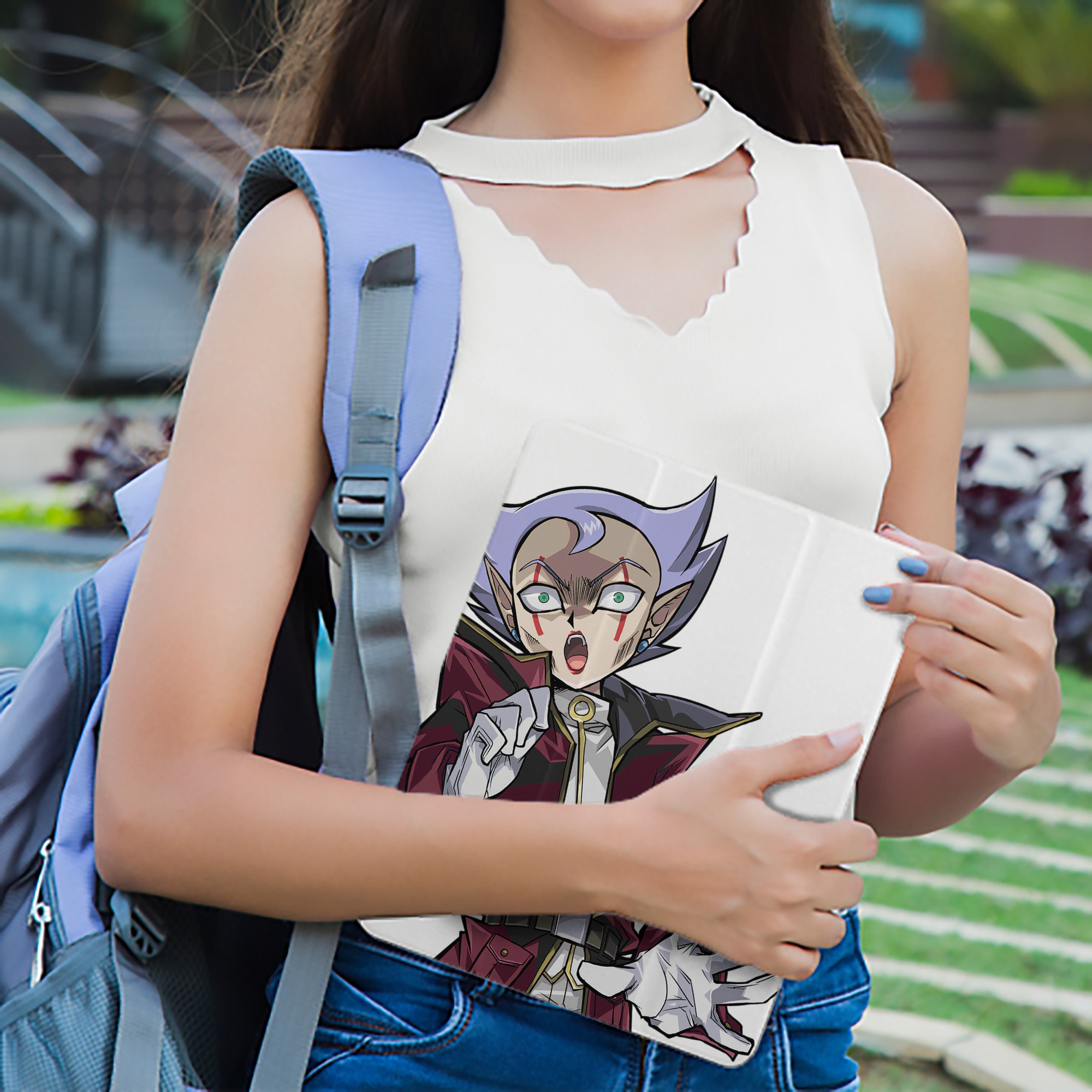 遊☆戯☆王 Yu-Gi-Oh! IPad ケース ペン収納付き 三つ折りスタンド PUレザー×シリコン 対応機種9.5/10.5/10.9インチ