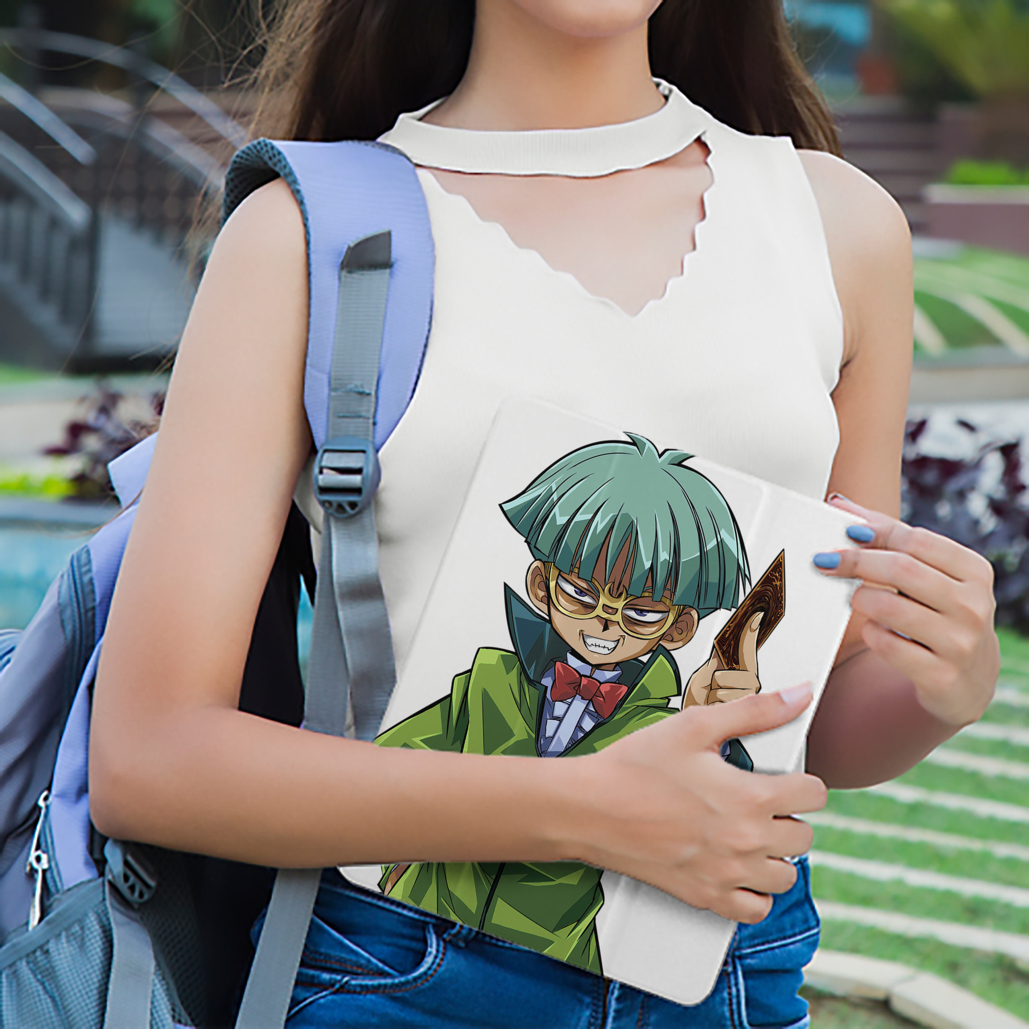 遊☆戯☆王 Yu-Gi-Oh! IPad ケース ペン収納付き 三つ折りスタンド PUレザー×シリコン 対応機種9.5/10.5/10.9インチ