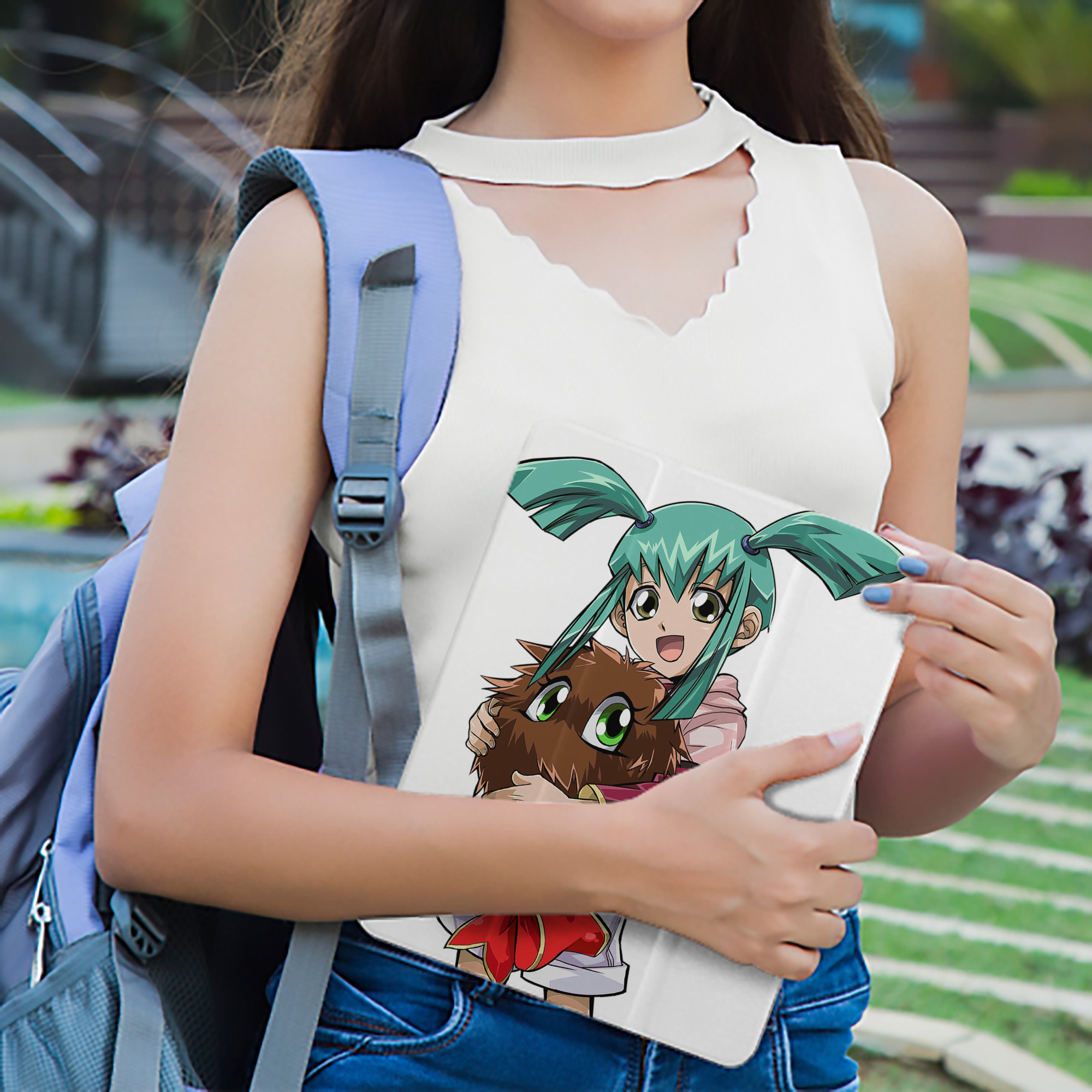 遊☆戯☆王 Yu-Gi-Oh! IPad ケース ペン収納付き 三つ折りスタンド PUレザー×シリコン 対応機種9.5/10.5/10.9インチ