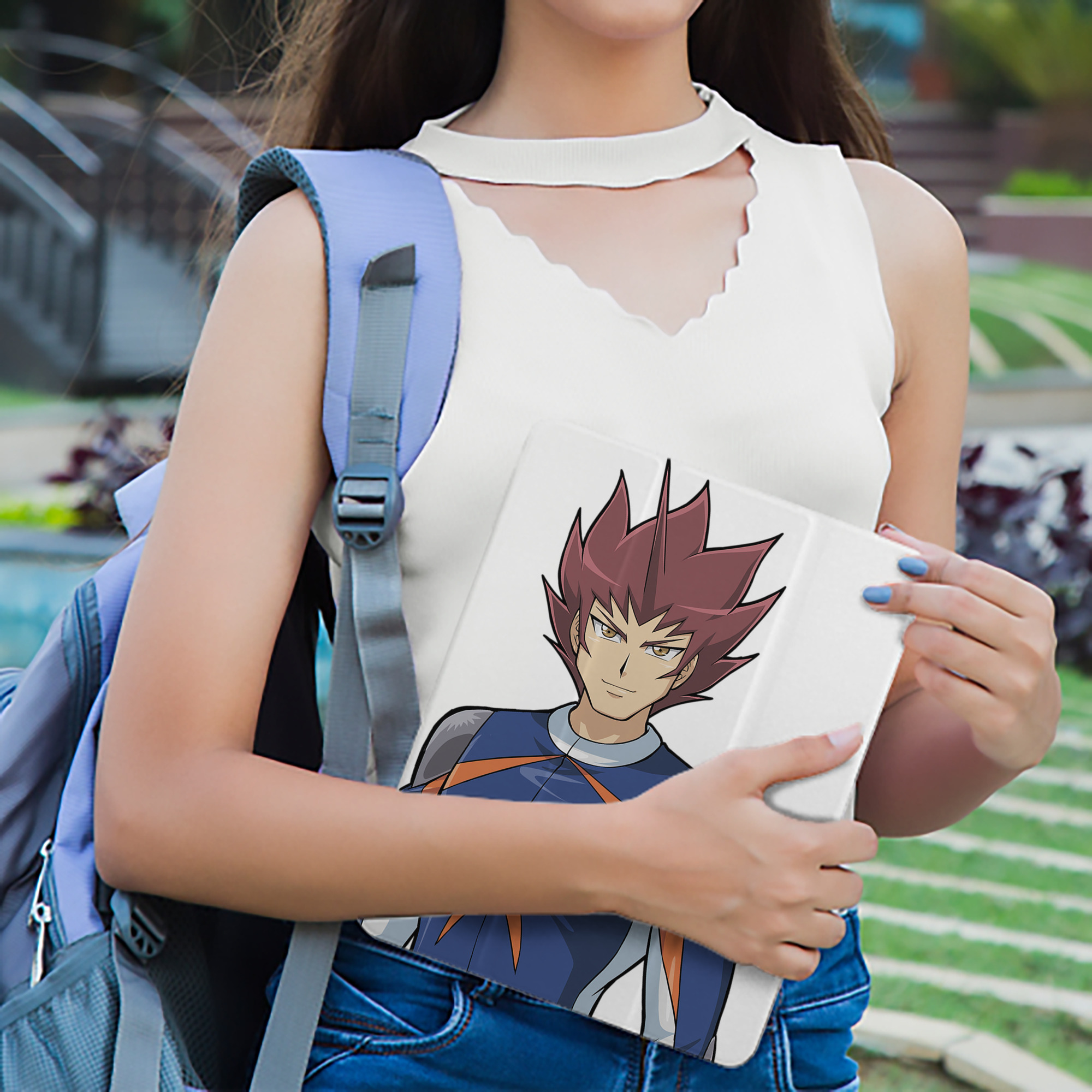 遊☆戯☆王 Yu-Gi-Oh! IPad ケース ペン収納付き 三つ折りスタンド PUレザー×シリコン 対応機種9.5/10.5/10.9インチ