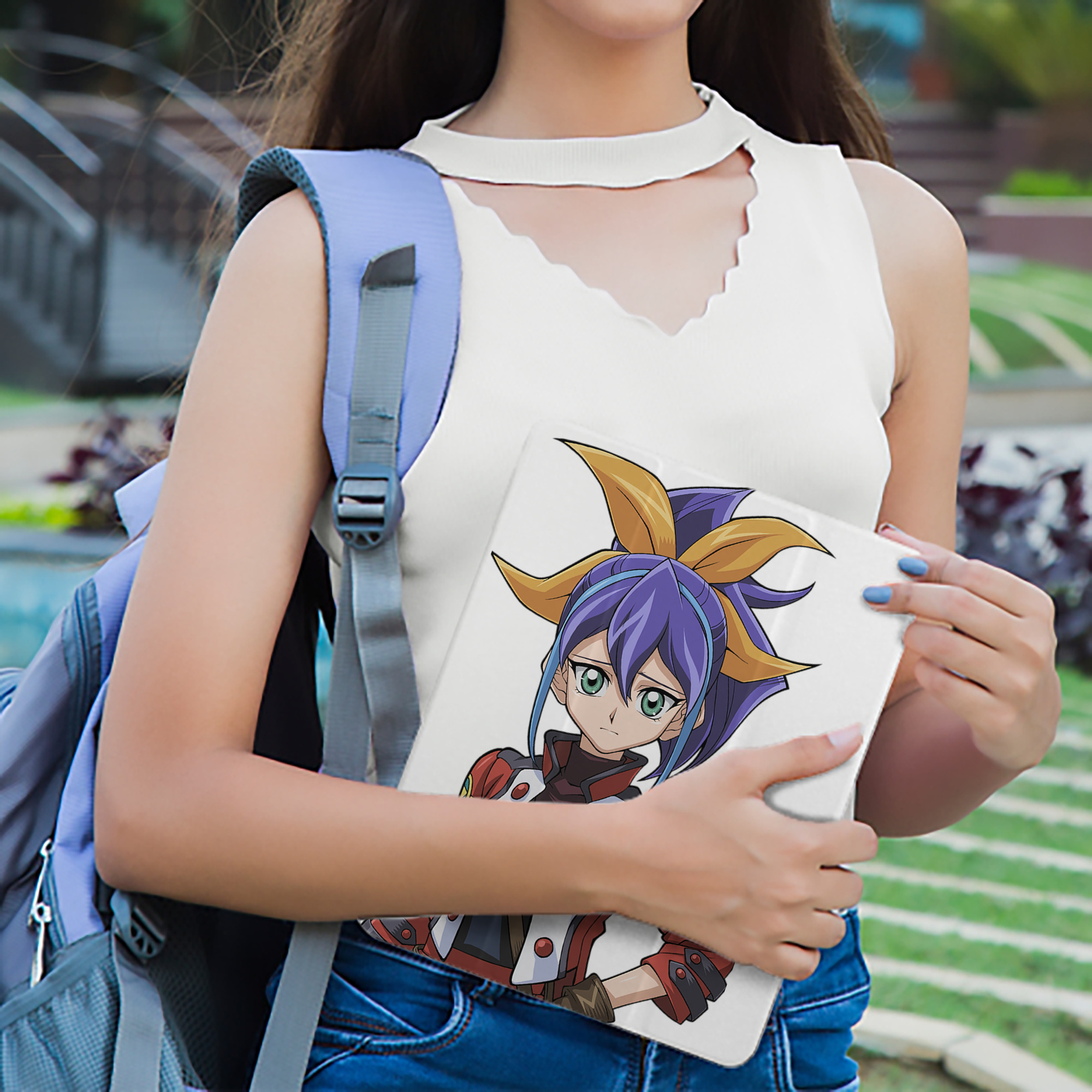 遊☆戯☆王 Yu-Gi-Oh! IPad ケース ペン収納付き 三つ折りスタンド PUレザー×シリコン 対応機種9.5/10.5/10.9インチ