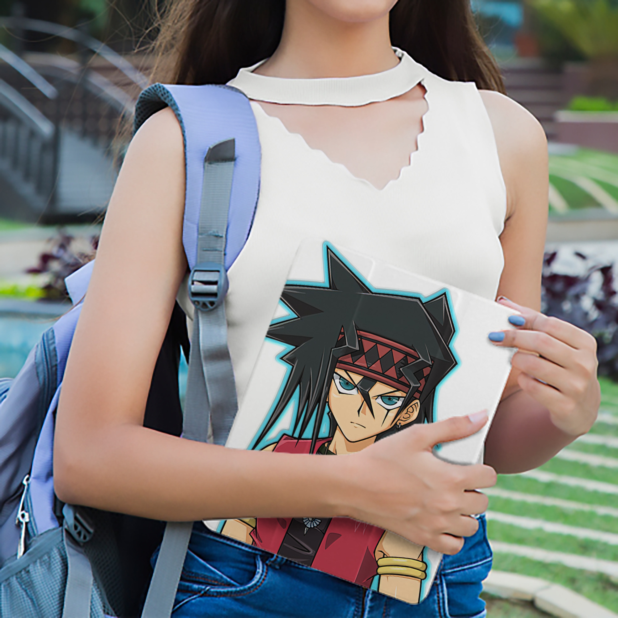 遊☆戯☆王 Yu-Gi-Oh! IPad ケース ペン収納付き 三つ折りスタンド PUレザー×シリコン 対応機種9.5/10.5/10.9インチ