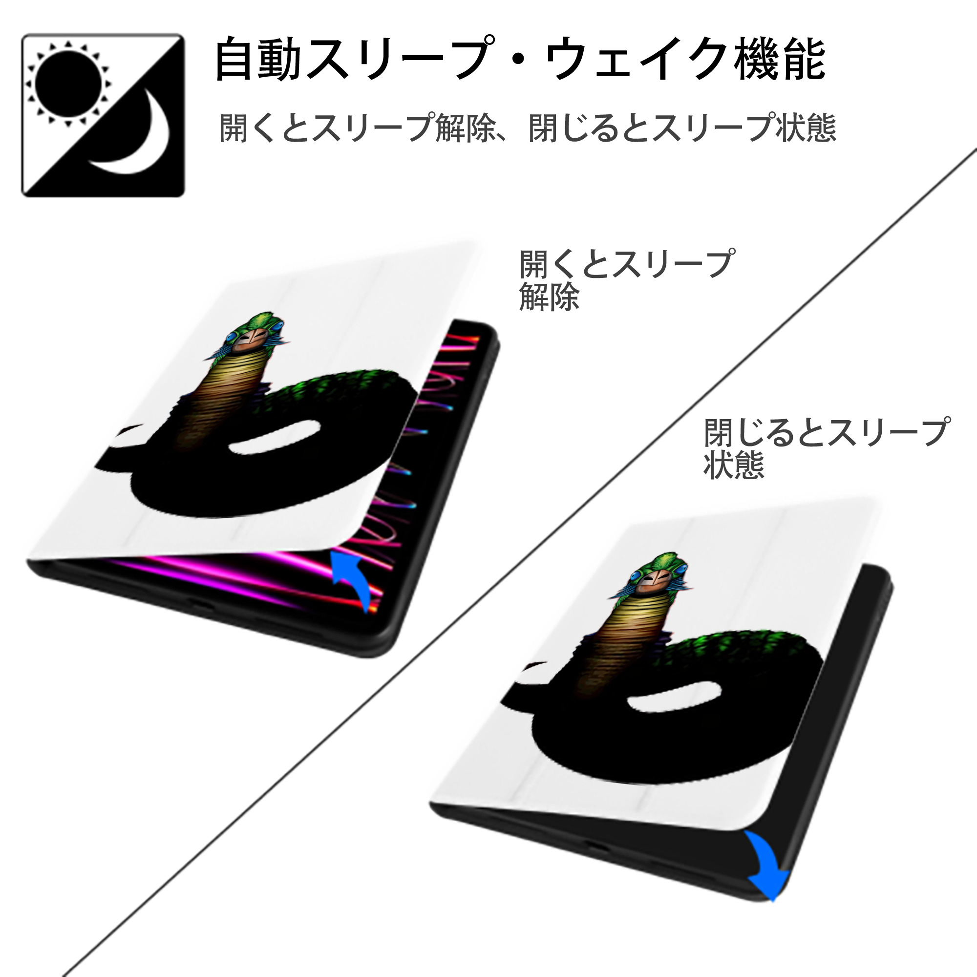 遊☆戯☆王 Yu-Gi-Oh! IPad ケース ペン収納付き 三つ折りスタンド PUレザー×シリコン 対応機種9.5/10.5/10.9インチ