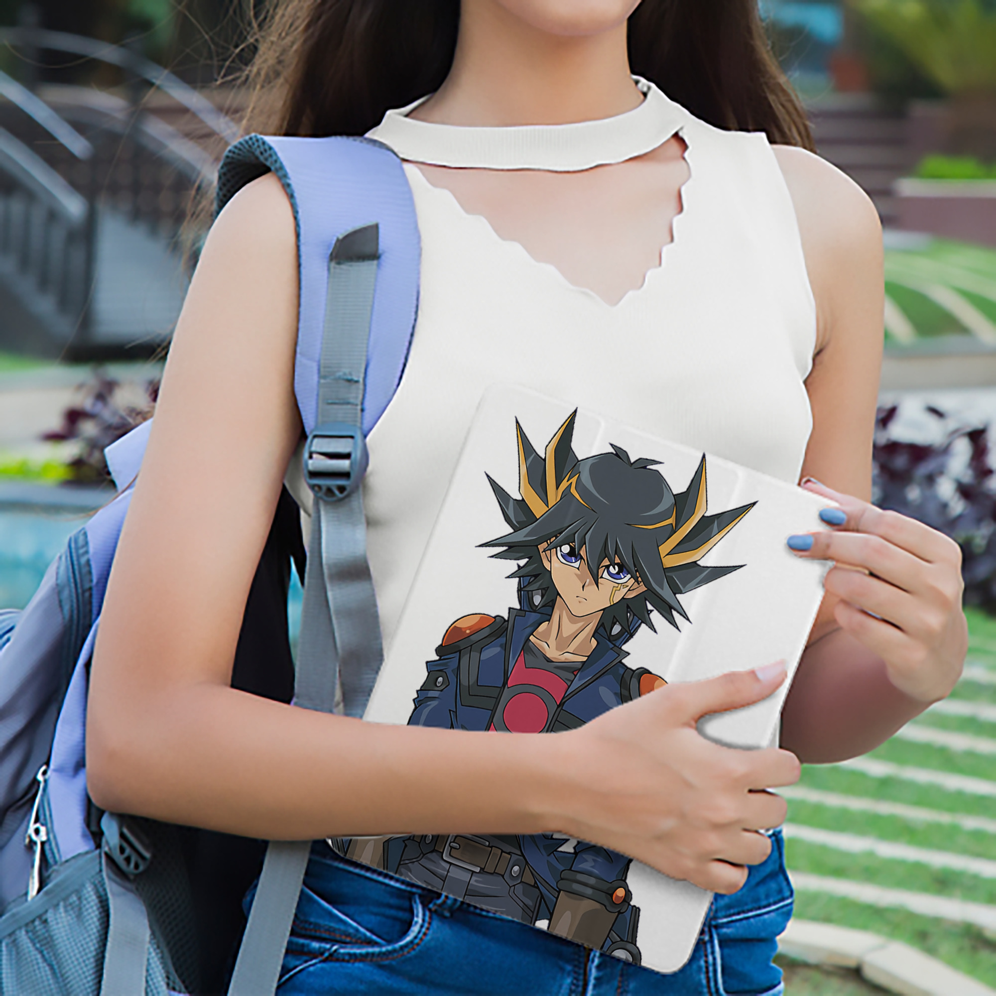 遊☆戯☆王 Yu-Gi-Oh! IPad ケース ペン収納付き 三つ折りスタンド PUレザー×シリコン 対応機種9.5/10.5/10.9インチ