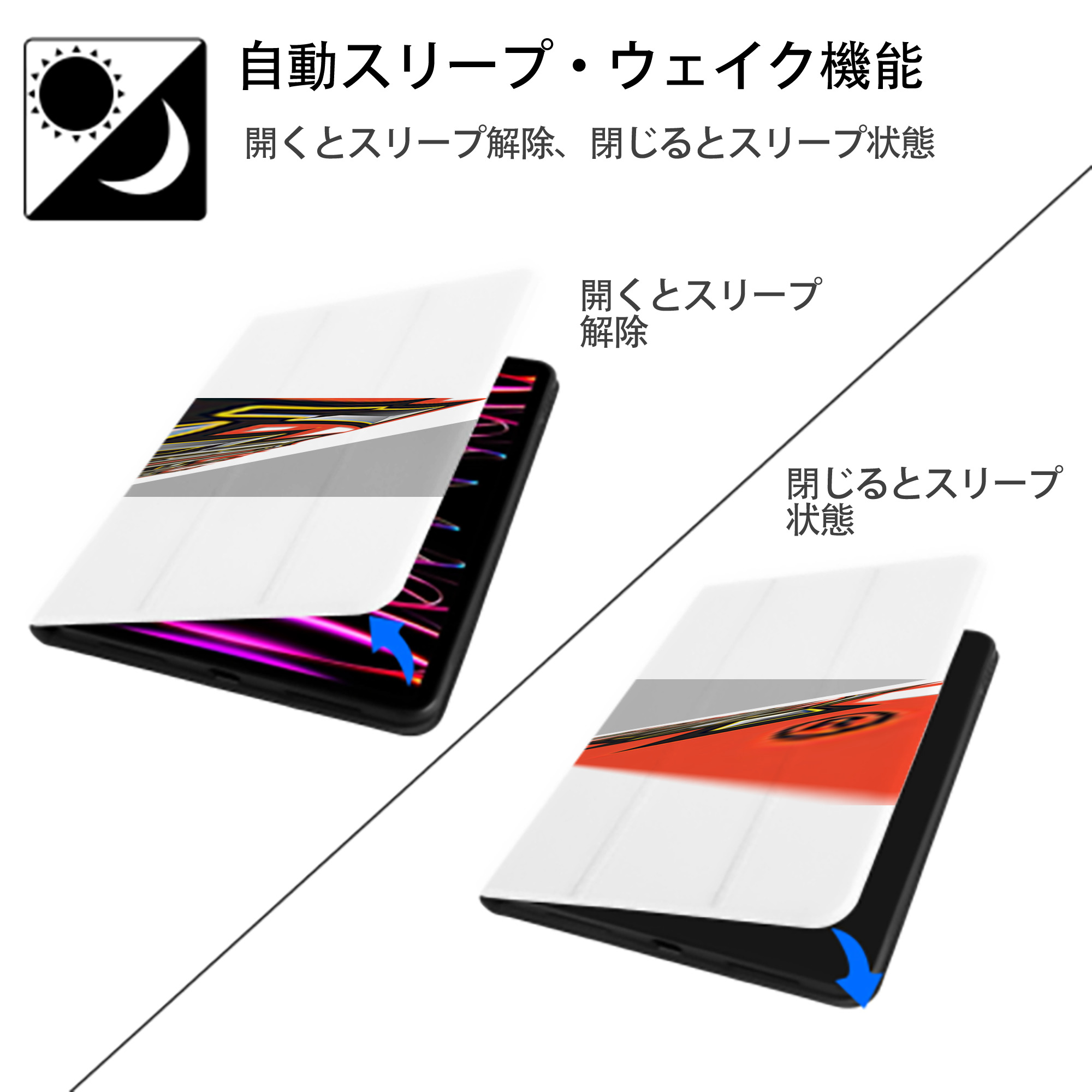 遊☆戯☆王 Yu-Gi-Oh! IPad ケース ペン収納付き 三つ折りスタンド PUレザー×シリコン 対応機種9.5/10.5/10.9インチ