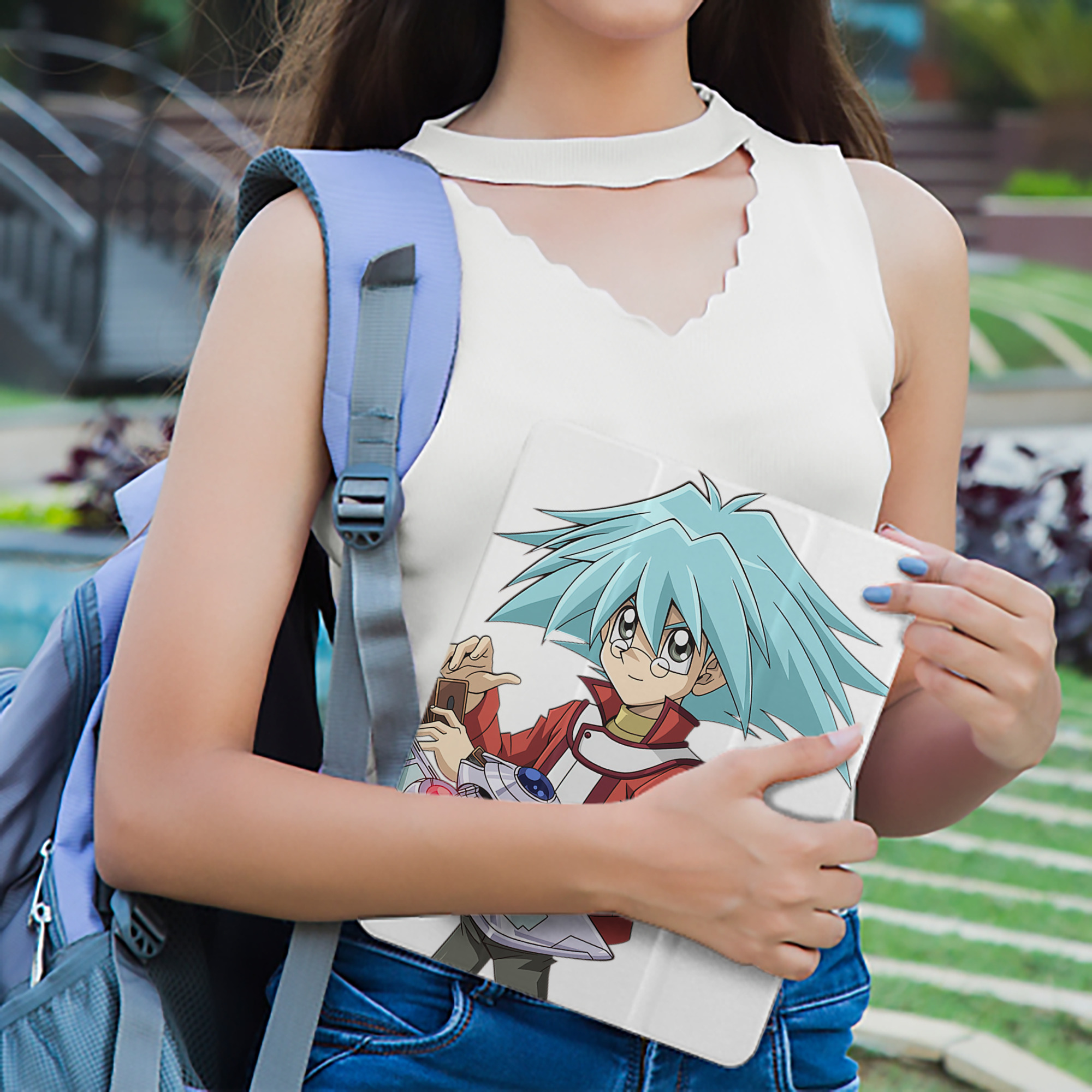 遊☆戯☆王 Yu-Gi-Oh! IPad ケース ペン収納付き 三つ折りスタンド PUレザー×シリコン 対応機種9.5/10.5/10.9インチ