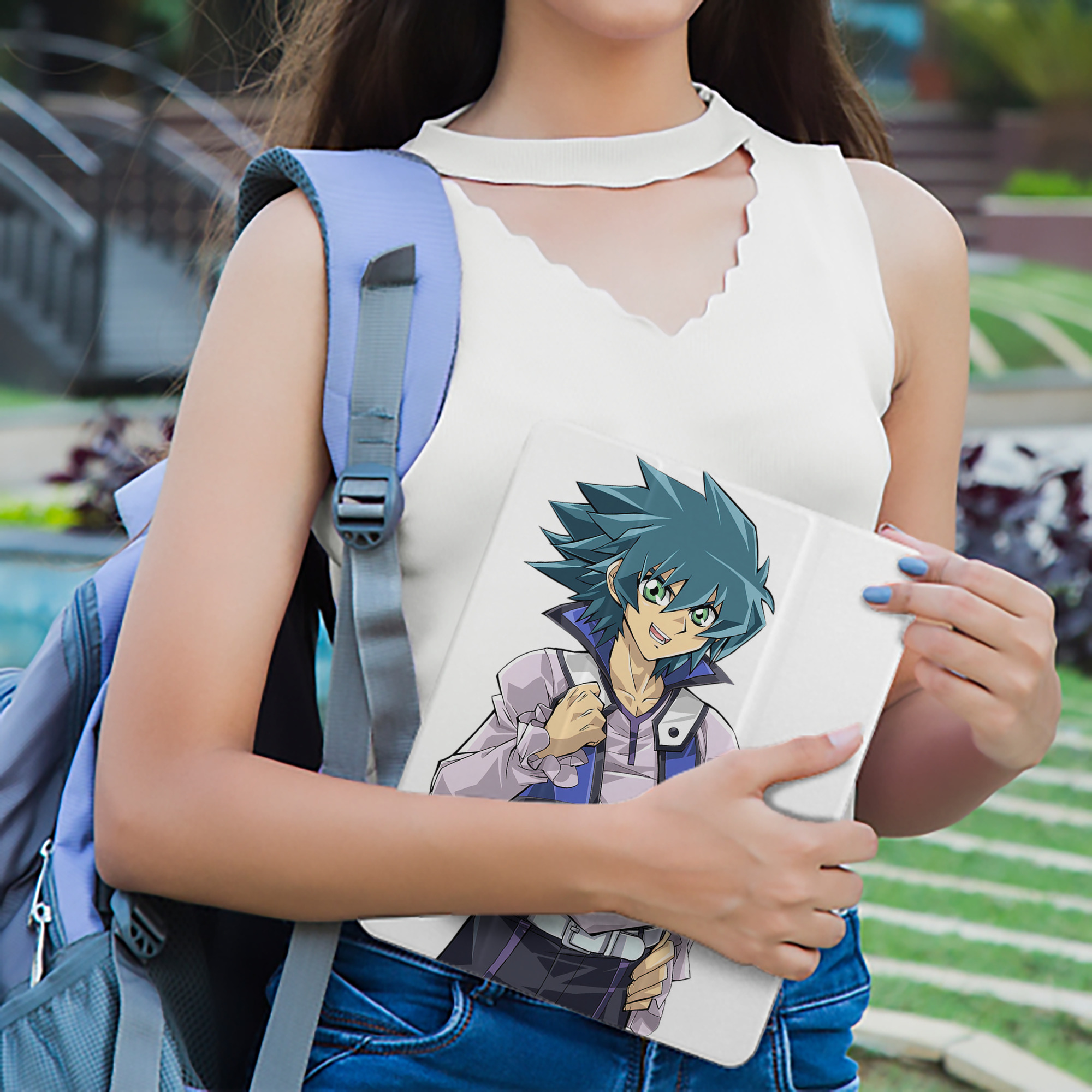 遊☆戯☆王 Yu-Gi-Oh! IPad ケース ペン収納付き 三つ折りスタンド PUレザー×シリコン 対応機種9.5/10.5/10.9インチ