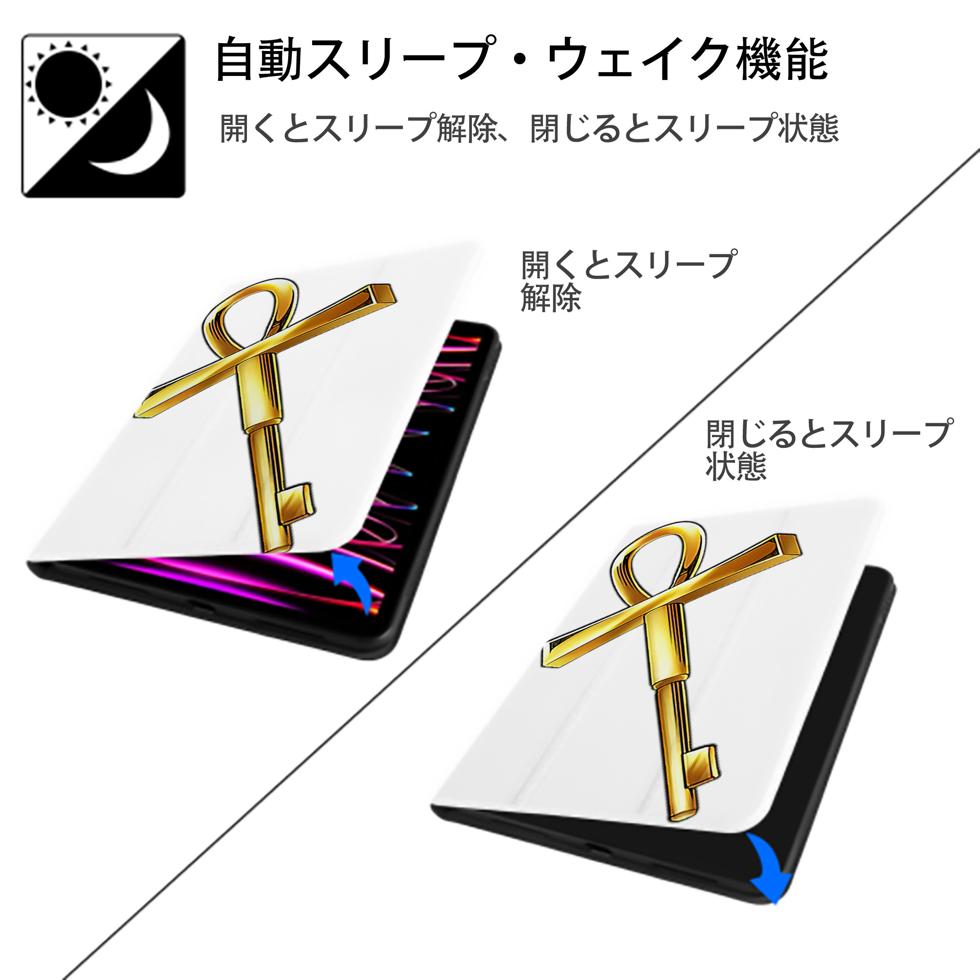 遊☆戯☆王 Yu-Gi-Oh! IPad ケース ペン収納付き 三つ折りスタンド PUレザー×シリコン 対応機種9.5/10.5/10.9インチ