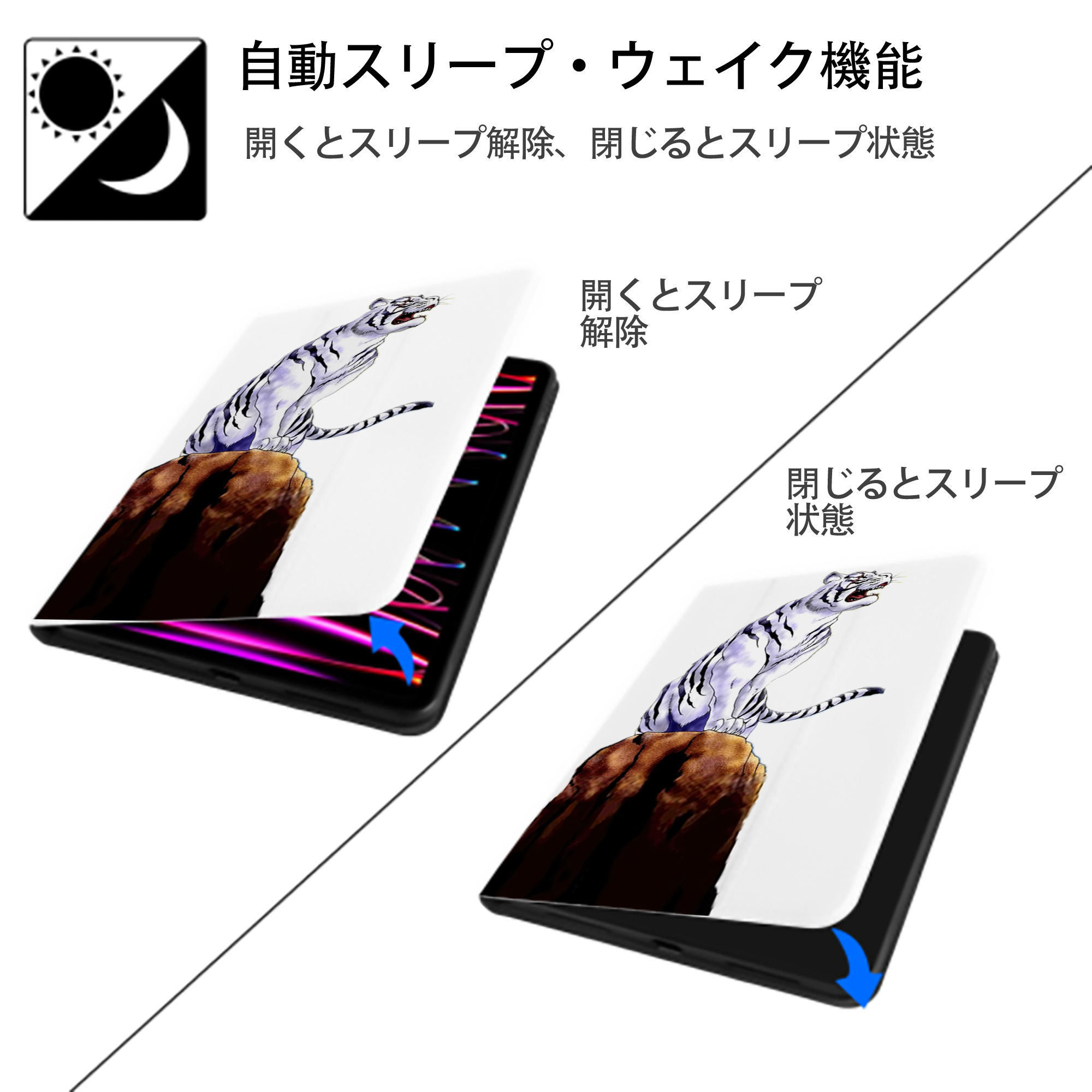 遊☆戯☆王 Yu-Gi-Oh! IPad ケース ペン収納付き 三つ折りスタンド PUレザー×シリコン 対応機種9.5/10.5/10.9インチ