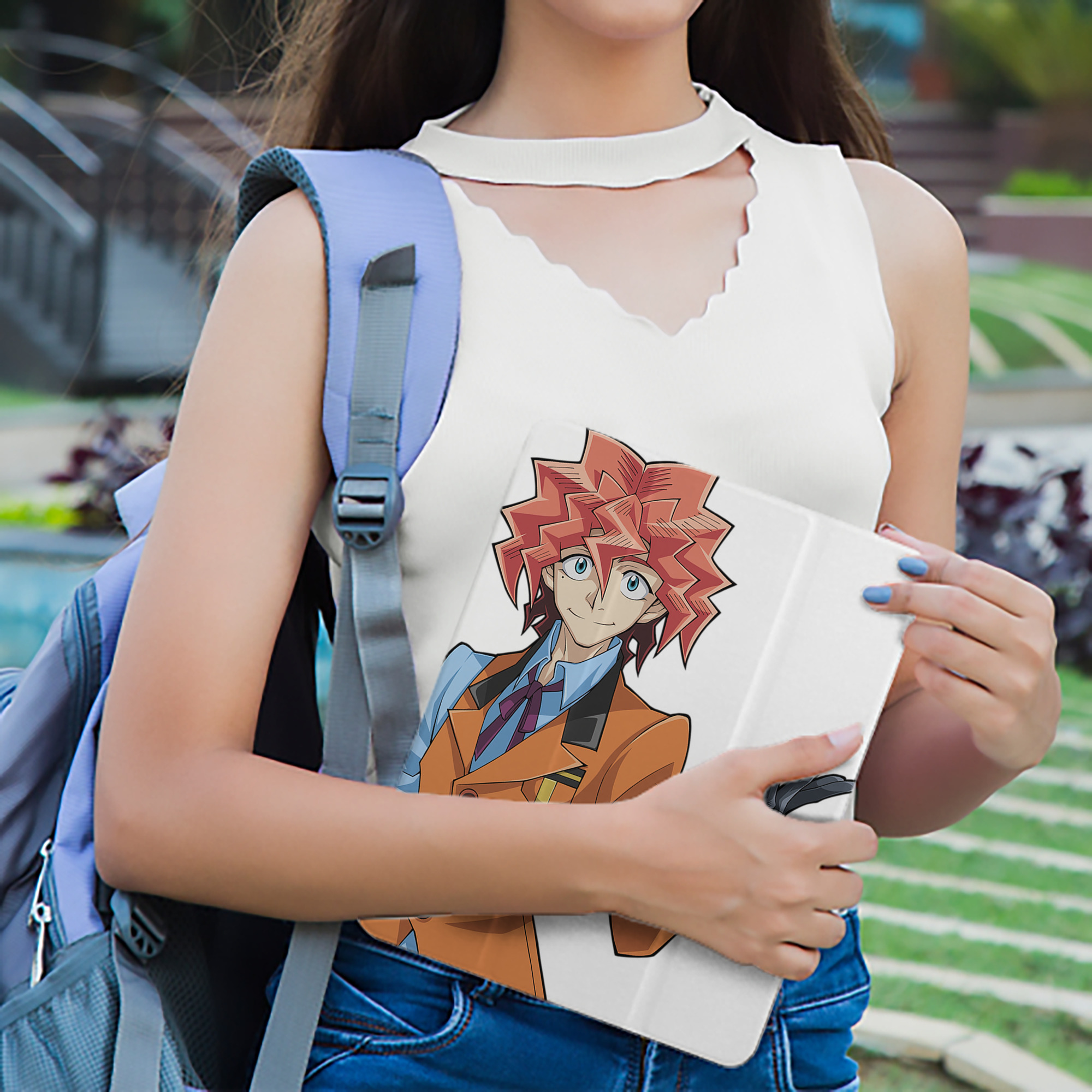 遊☆戯☆王 Yu-Gi-Oh! IPad ケース ペン収納付き 三つ折りスタンド PUレザー×シリコン 対応機種9.5/10.5/10.9インチ