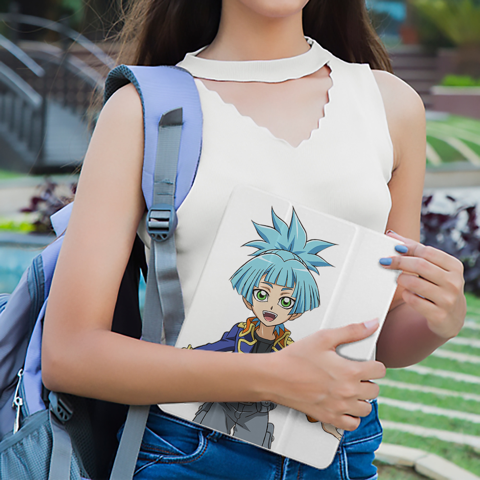 遊☆戯☆王 Yu-Gi-Oh! IPad ケース ペン収納付き 三つ折りスタンド PUレザー×シリコン 対応機種9.5/10.5/10.9インチ