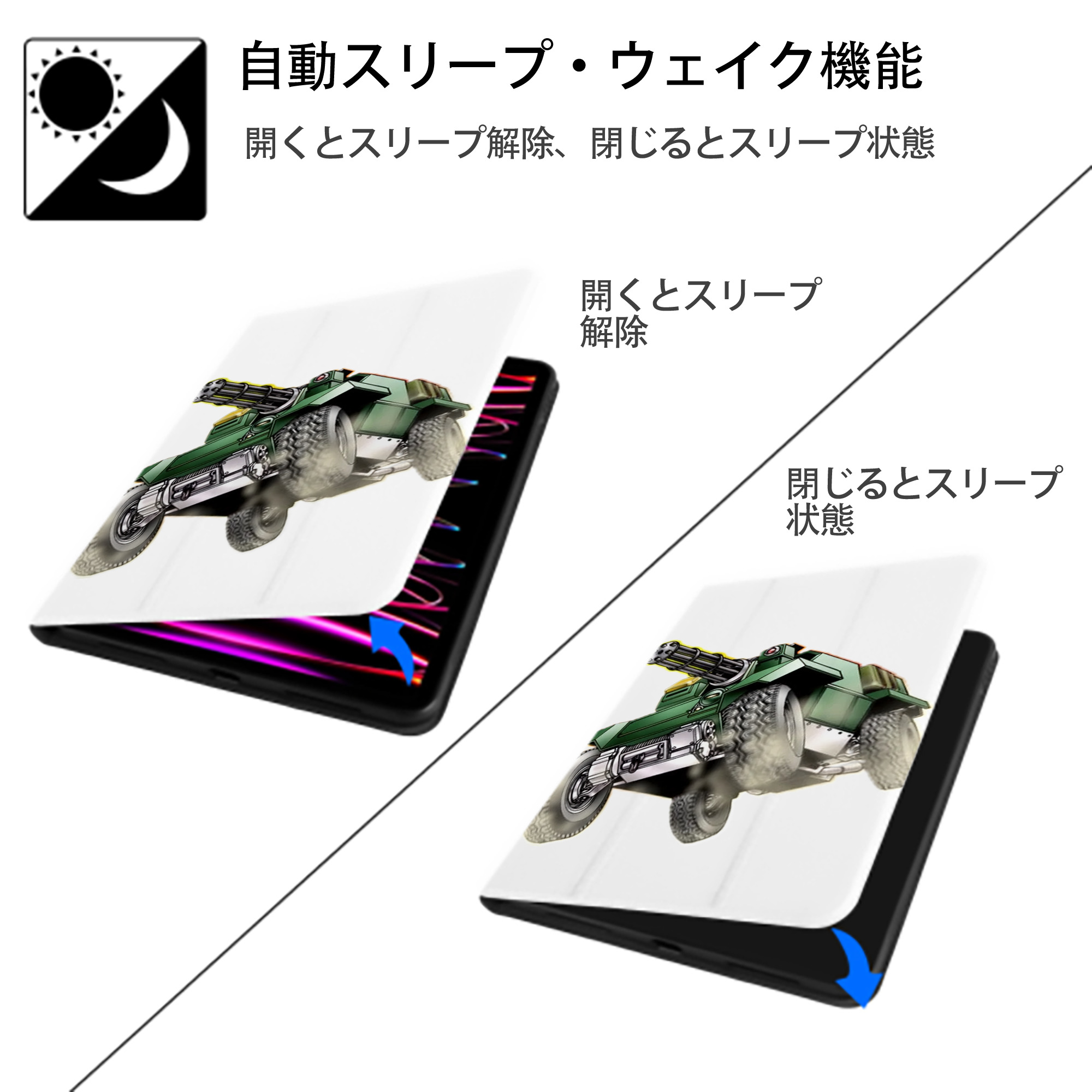 遊☆戯☆王 Yu-Gi-Oh! IPad ケース ペン収納付き 三つ折りスタンド PUレザー×シリコン 対応機種9.5/10.5/10.9インチ