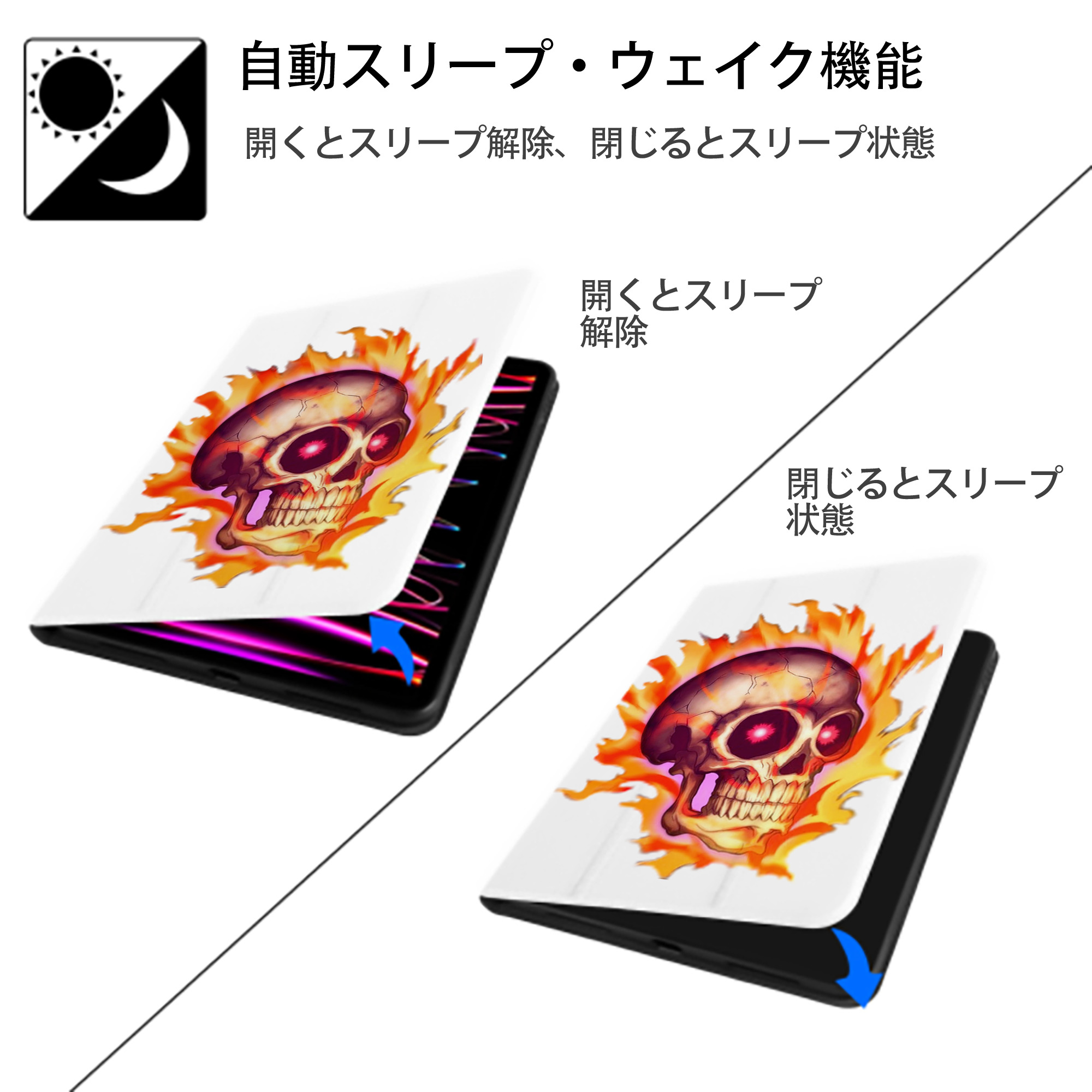 遊☆戯☆王 Yu-Gi-Oh! IPad ケース ペン収納付き 三つ折りスタンド PUレザー×シリコン 対応機種9.5/10.5/10.9インチ