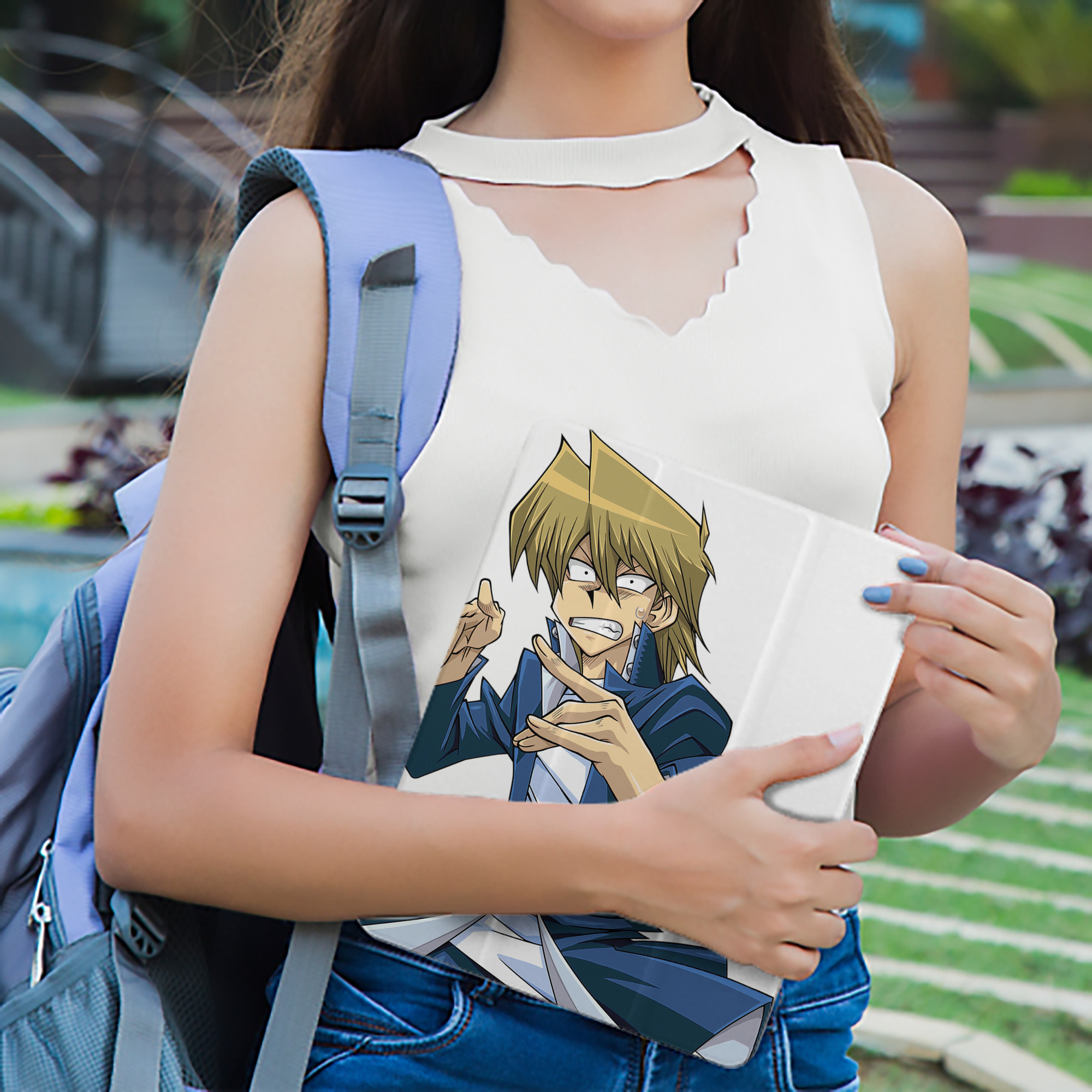 遊☆戯☆王 Yu-Gi-Oh! IPad ケース ペン収納付き 三つ折りスタンド PUレザー×シリコン 対応機種9.5/10.5/10.9インチ