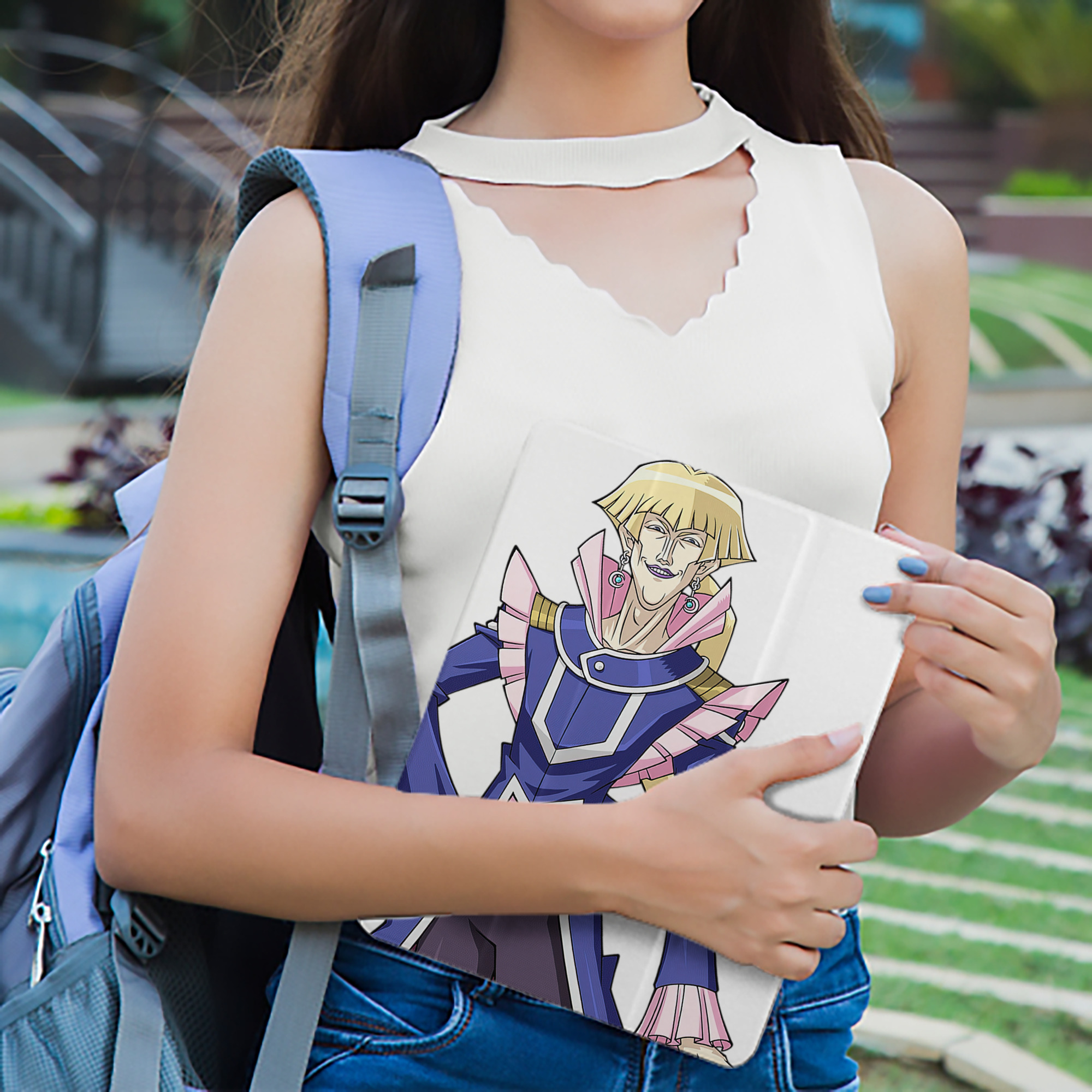 遊☆戯☆王 Yu-Gi-Oh! IPad ケース ペン収納付き 三つ折りスタンド PUレザー×シリコン 対応機種9.5/10.5/10.9インチ