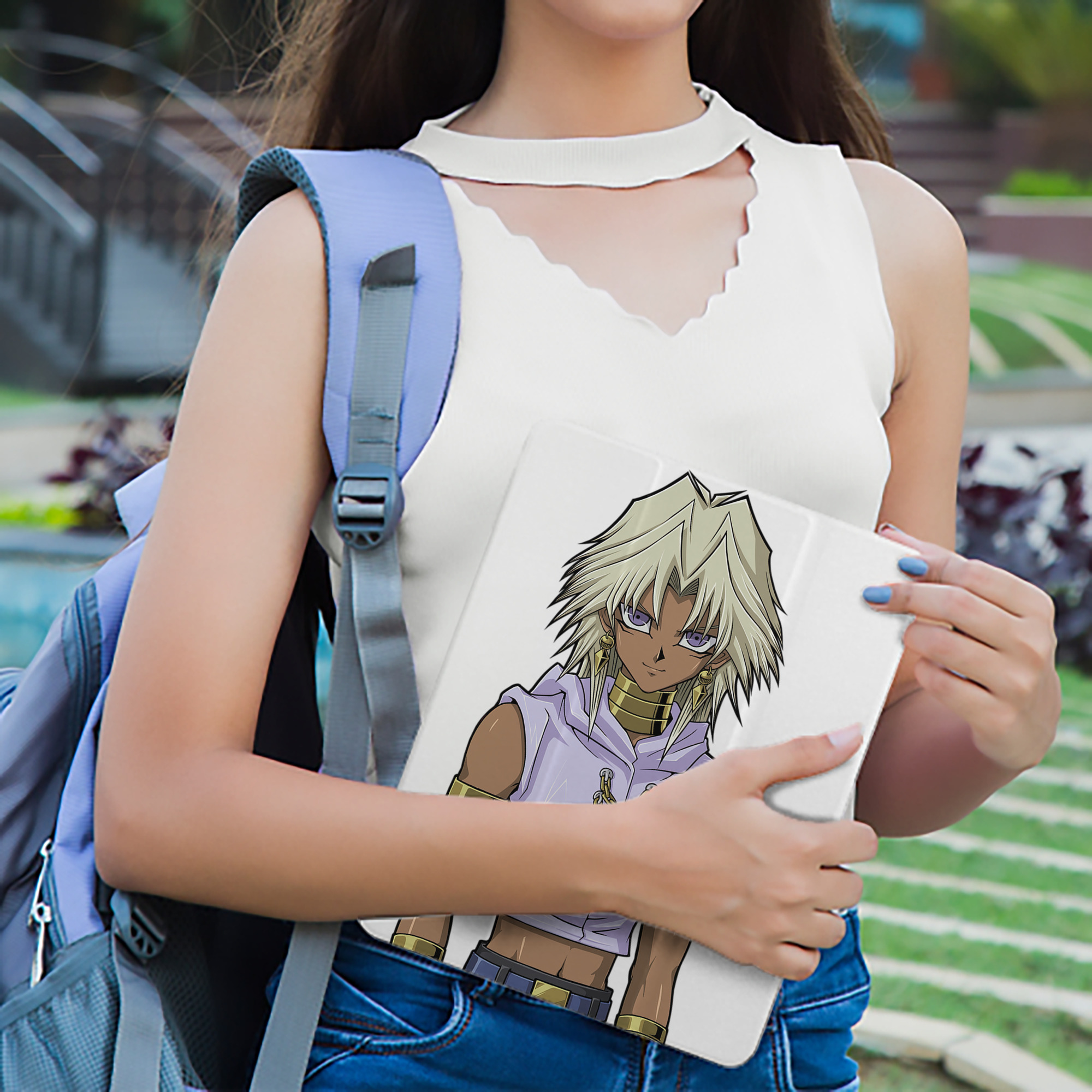 遊☆戯☆王 Yu-Gi-Oh! IPad ケース ペン収納付き 三つ折りスタンド PUレザー×シリコン 対応機種9.5/10.5/10.9インチ