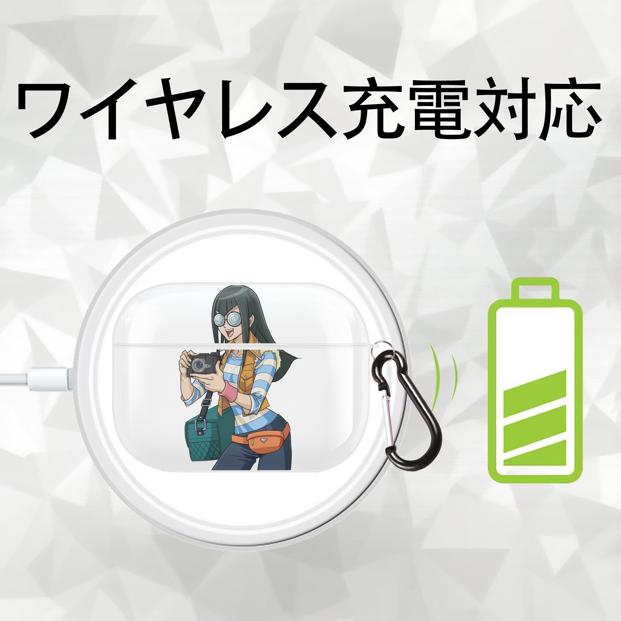 遊☆戯☆王 Yu-Gi-Oh! 【AirPods Pro用】ハードシェル保護ケース 耐衝撃・防指紋・カラビナ付き商品仕様
