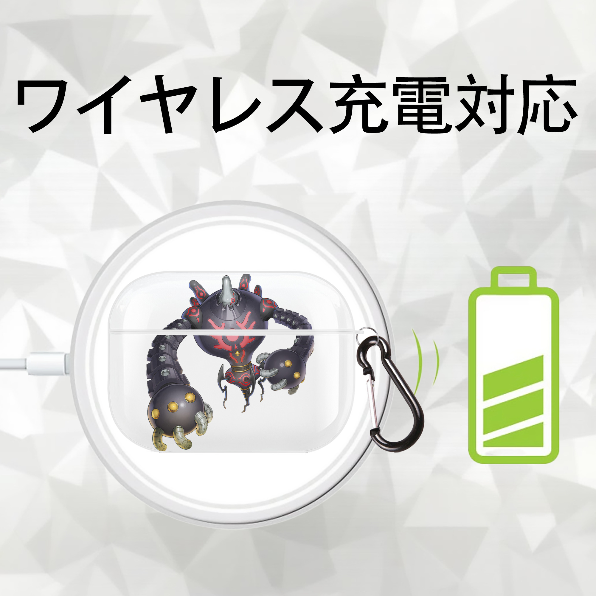 遊☆戯☆王 Yu-Gi-Oh! 【AirPods Pro用】ハードシェル保護ケース 耐衝撃・防指紋・カラビナ付き商品仕様