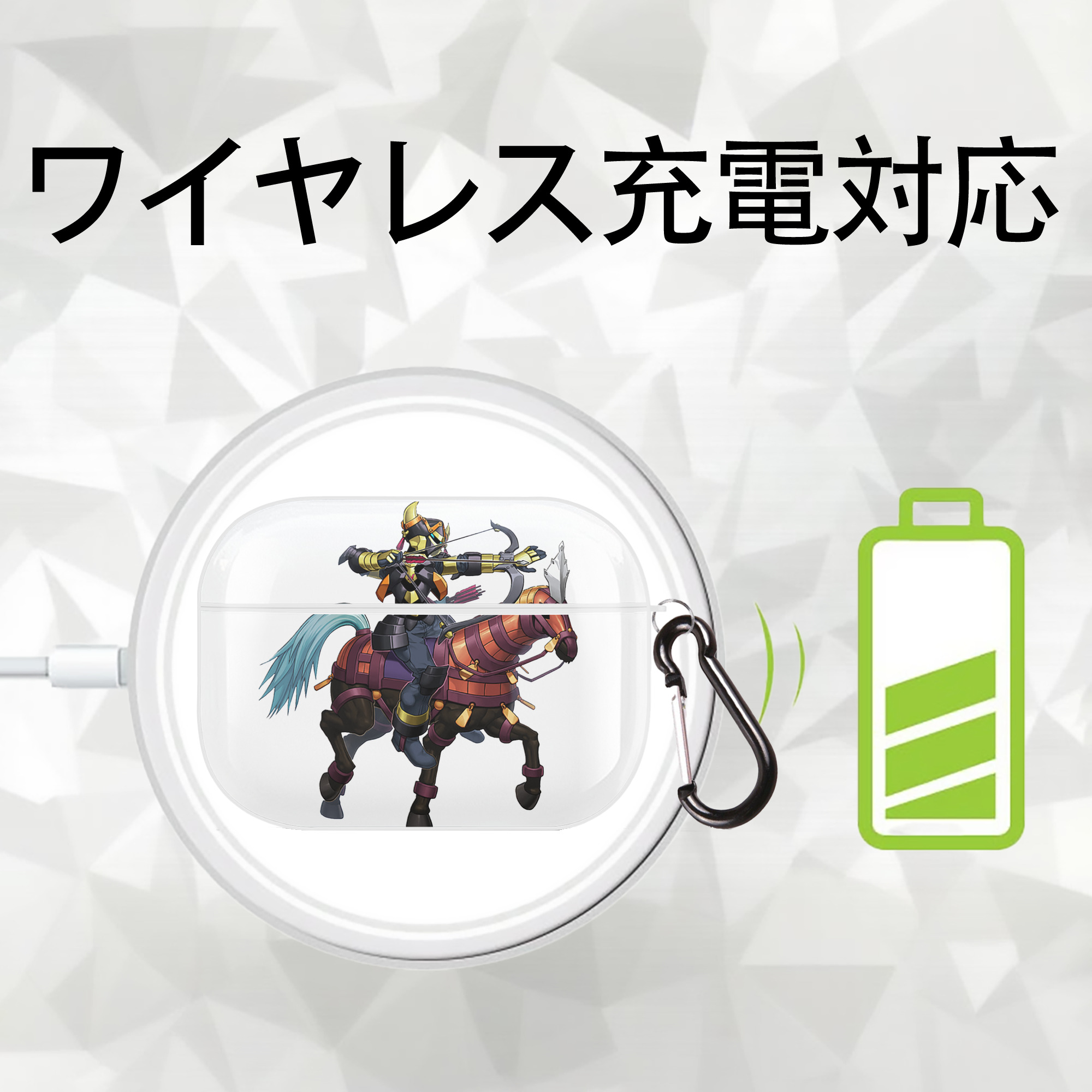 遊☆戯☆王 Yu-Gi-Oh! 【AirPods Pro用】ハードシェル保護ケース 耐衝撃・防指紋・カラビナ付き商品仕様