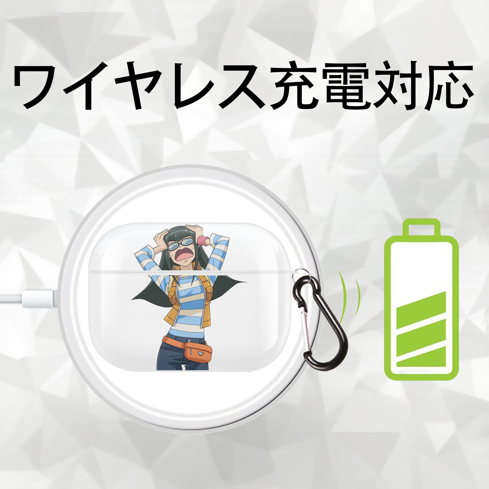 遊☆戯☆王 Yu-Gi-Oh! 【AirPods Pro用】ハードシェル保護ケース 耐衝撃・防指紋・カラビナ付き商品仕様