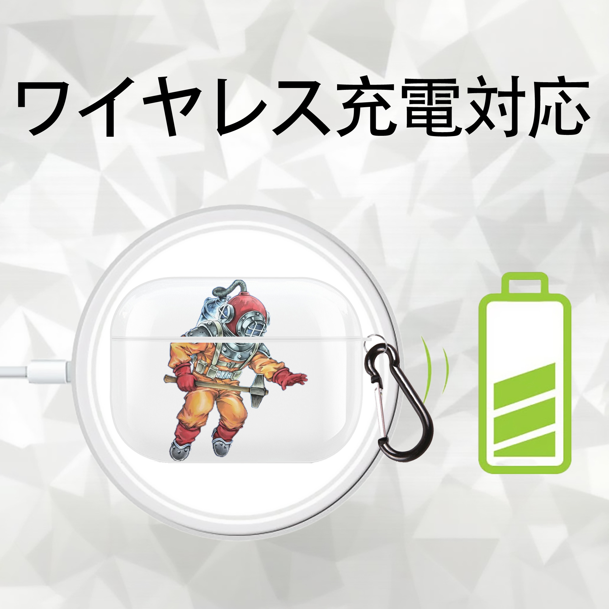 遊☆戯☆王 Yu-Gi-Oh! 【AirPods Pro用】ハードシェル保護ケース 耐衝撃・防指紋・カラビナ付き商品仕様