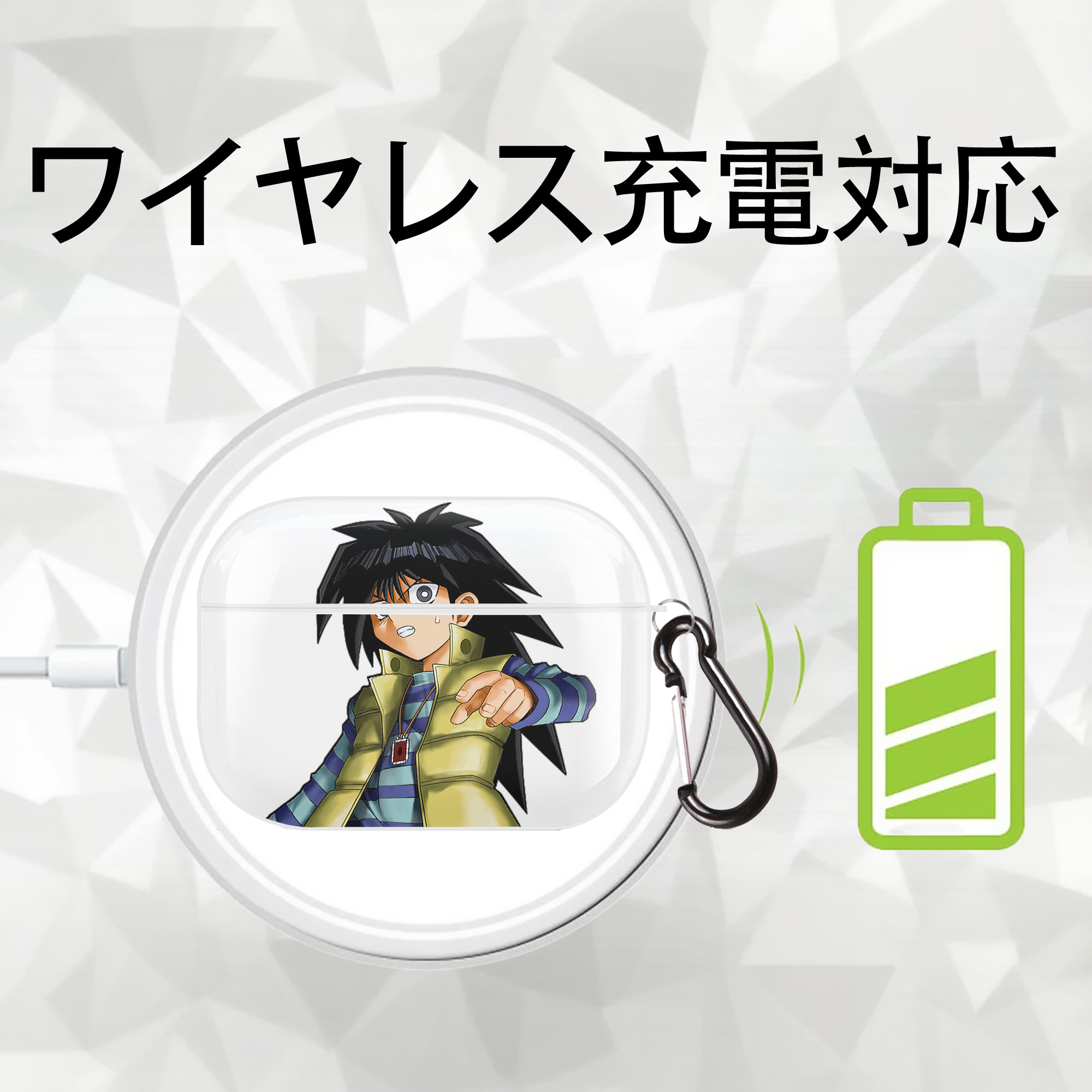 遊☆戯☆王 Yu-Gi-Oh! 【AirPods Pro用】ハードシェル保護ケース 耐衝撃・防指紋・カラビナ付き商品仕様
