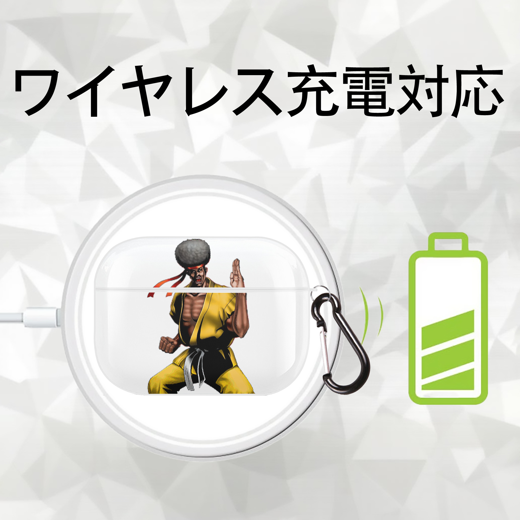 遊☆戯☆王 Yu-Gi-Oh! 【AirPods Pro用】ハードシェル保護ケース 耐衝撃・防指紋・カラビナ付き商品仕様