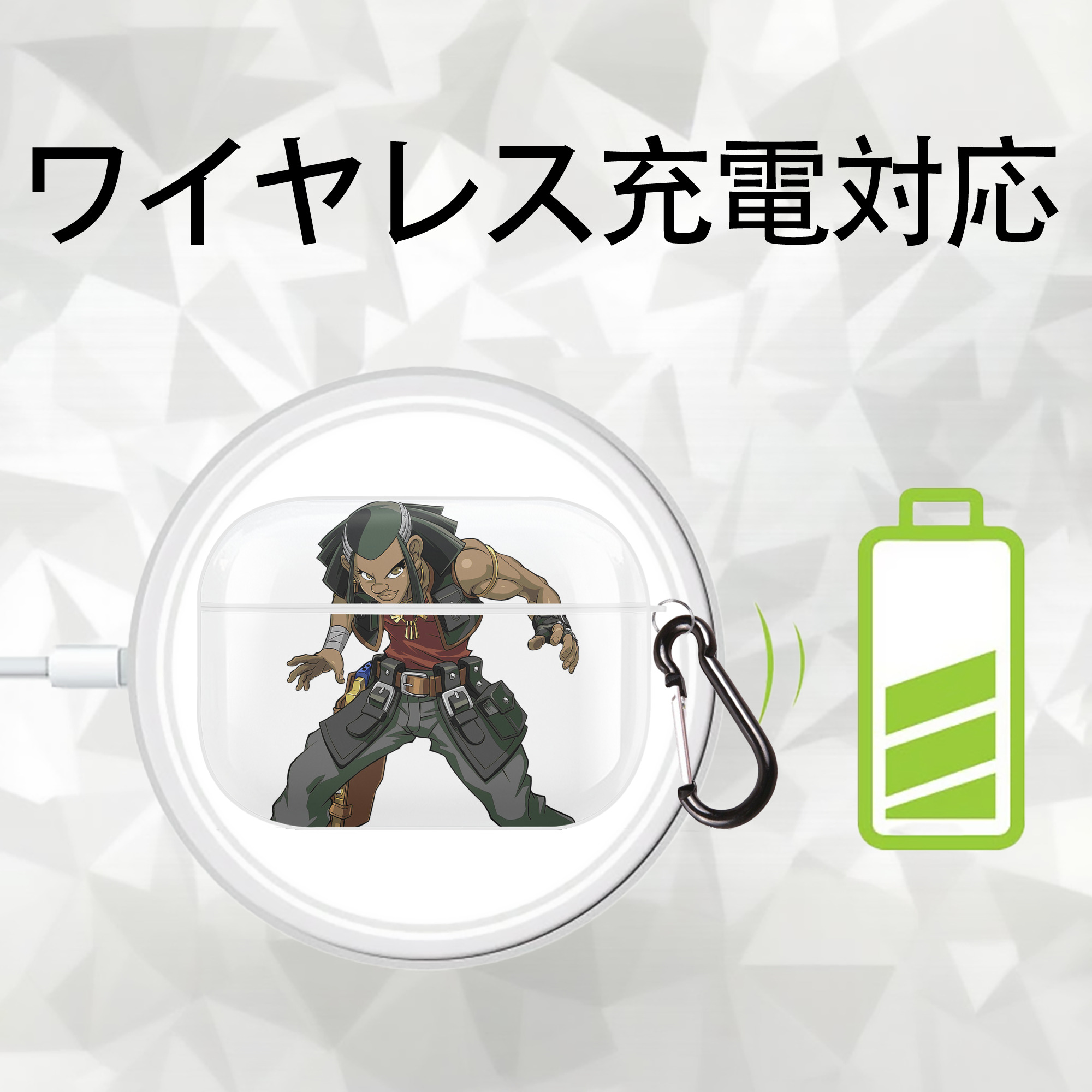 遊☆戯☆王 Yu-Gi-Oh! 【AirPods Pro用】ハードシェル保護ケース 耐衝撃・防指紋・カラビナ付き商品仕様