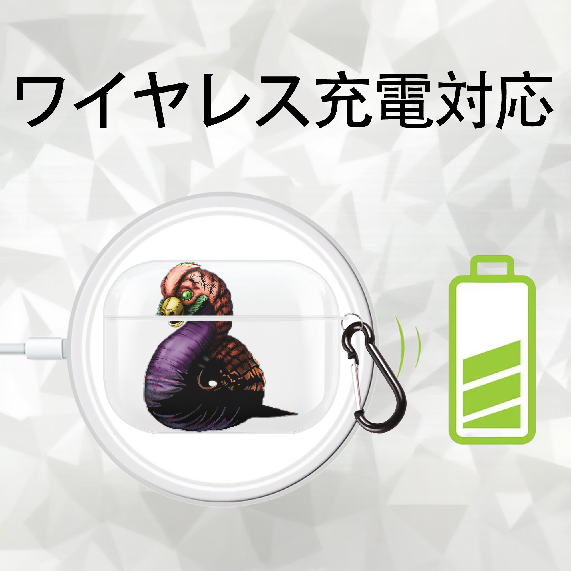 遊☆戯☆王 Yu-Gi-Oh! 【AirPods Pro用】ハードシェル保護ケース 耐衝撃・防指紋・カラビナ付き商品仕様