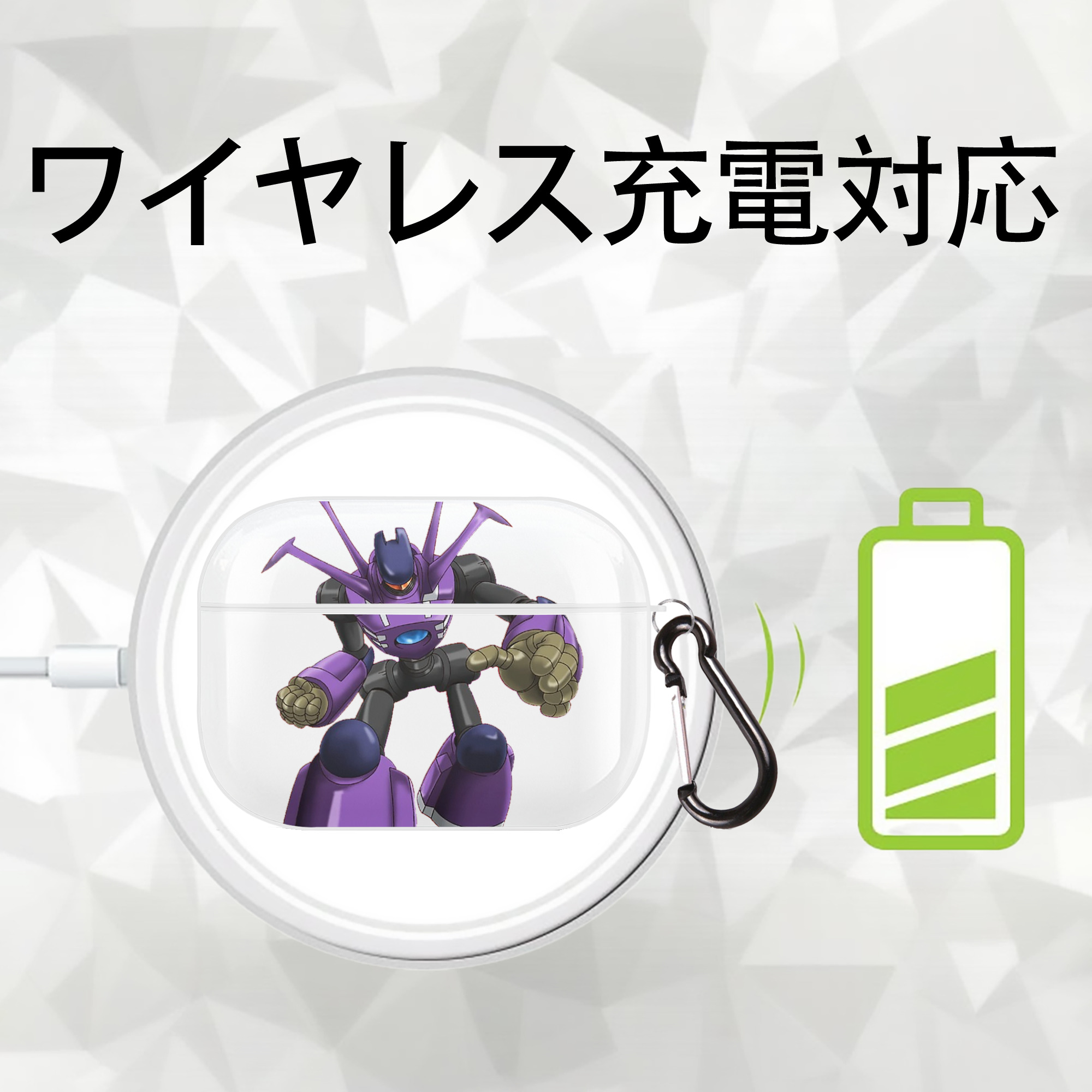遊☆戯☆王 Yu-Gi-Oh! 【AirPods Pro用】ハードシェル保護ケース 耐衝撃・防指紋・カラビナ付き商品仕様