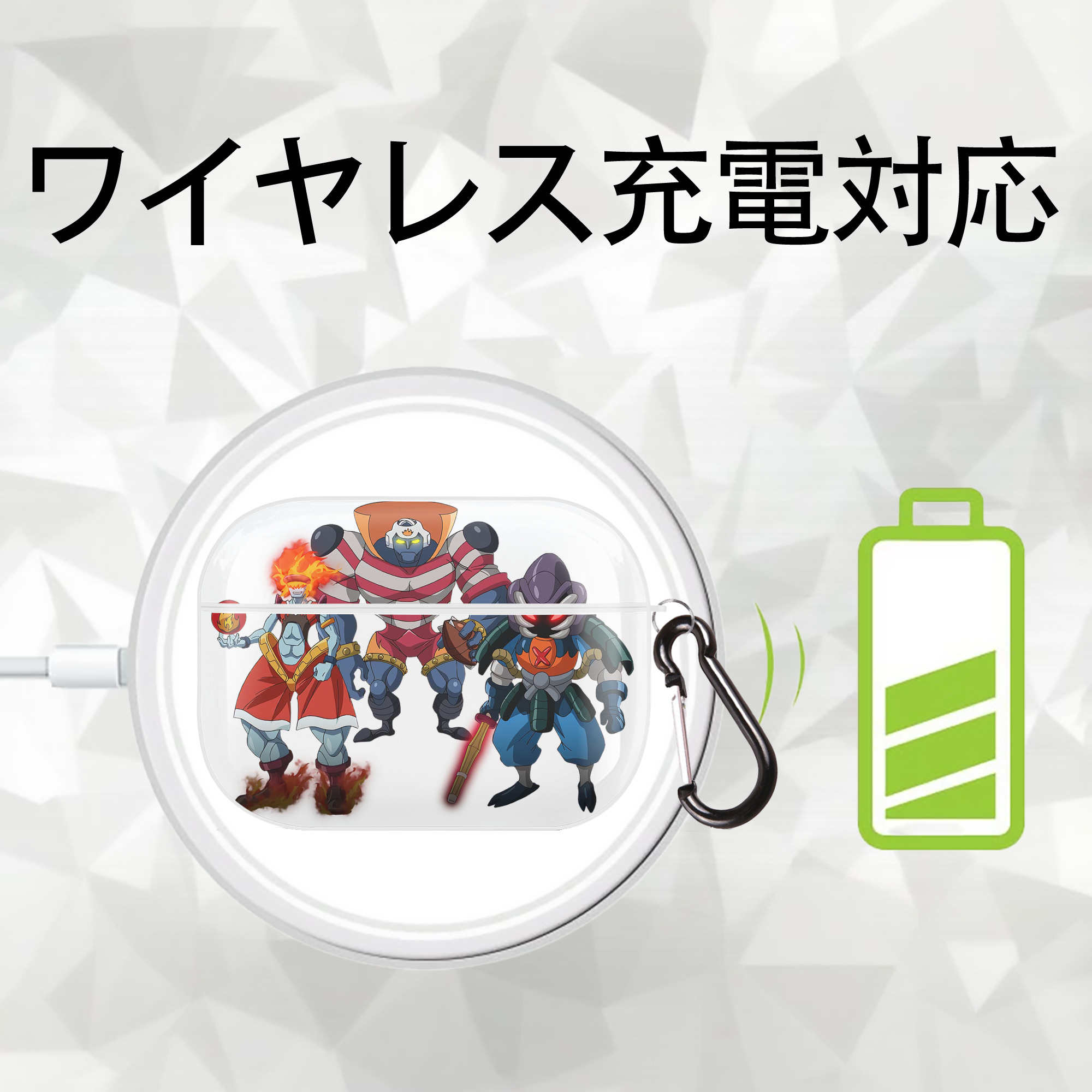 遊☆戯☆王 Yu-Gi-Oh! 【AirPods Pro用】ハードシェル保護ケース 耐衝撃・防指紋・カラビナ付き商品仕様