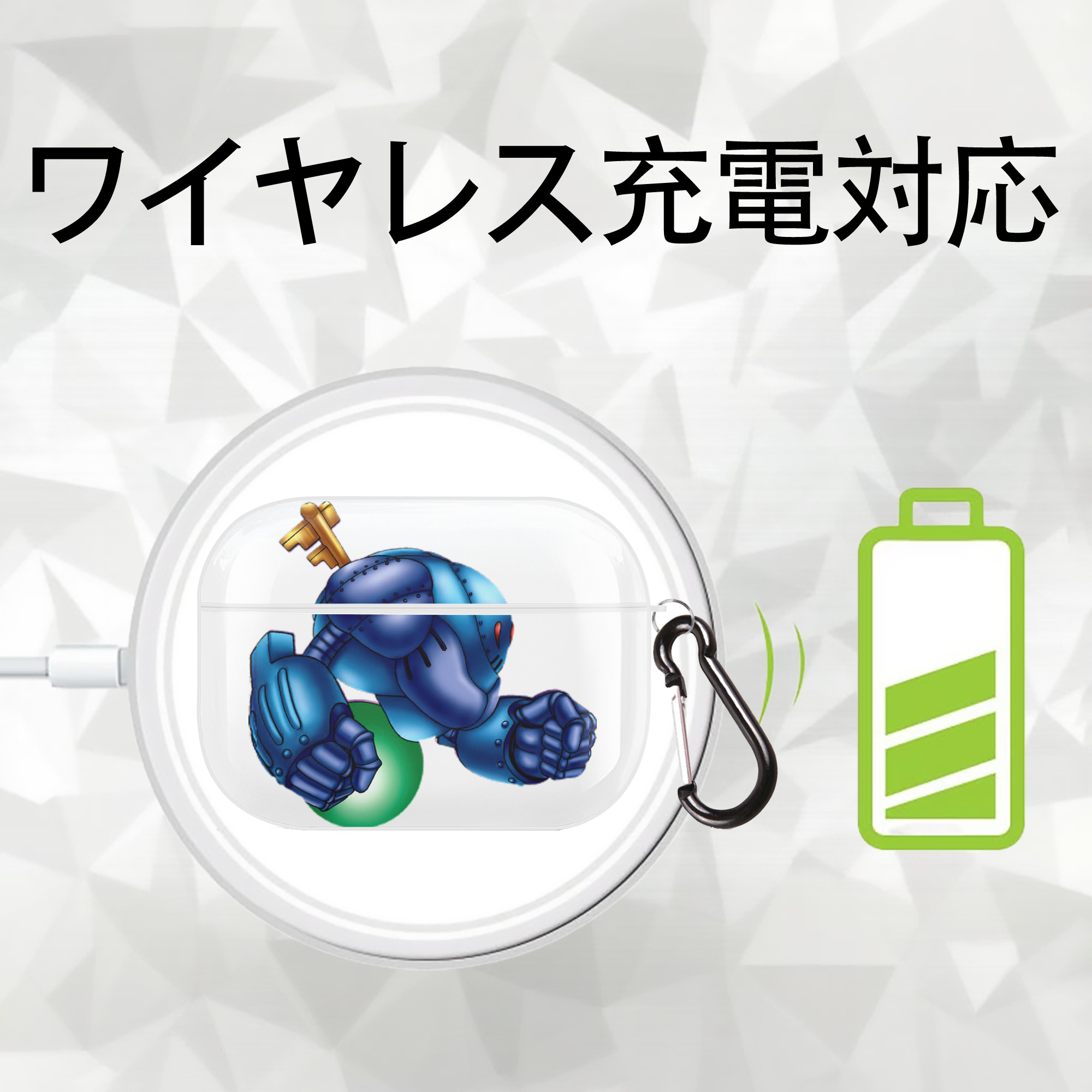 遊☆戯☆王 Yu-Gi-Oh! 【AirPods Pro用】ハードシェル保護ケース 耐衝撃・防指紋・カラビナ付き商品仕様