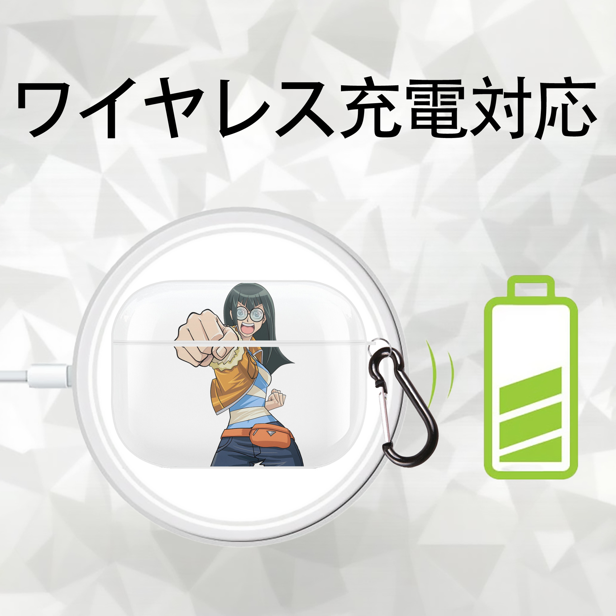 遊☆戯☆王 Yu-Gi-Oh! 【AirPods Pro用】ハードシェル保護ケース 耐衝撃・防指紋・カラビナ付き商品仕様