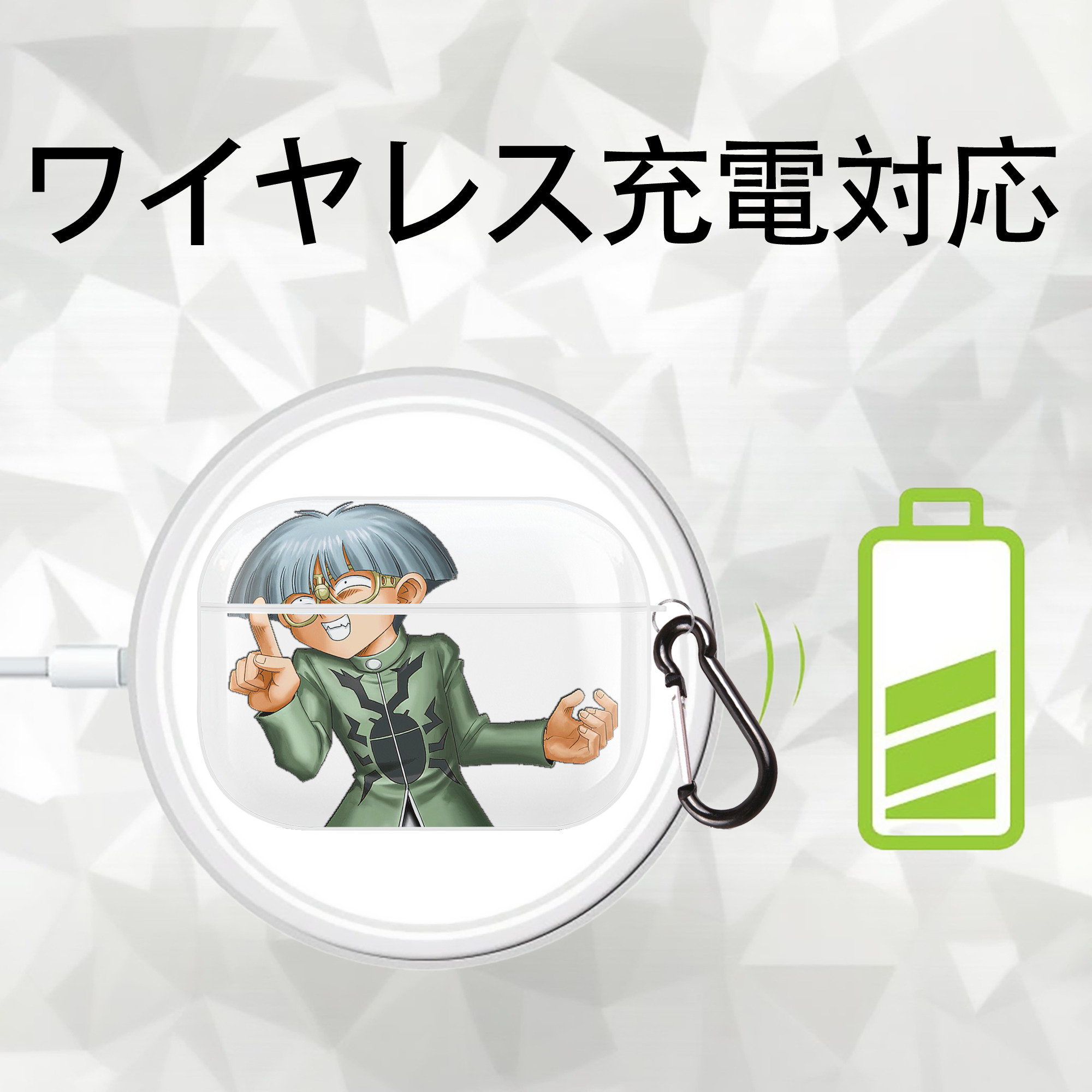遊☆戯☆王 Yu-Gi-Oh! 【AirPods Pro用】ハードシェル保護ケース 耐衝撃・防指紋・カラビナ付き商品仕様