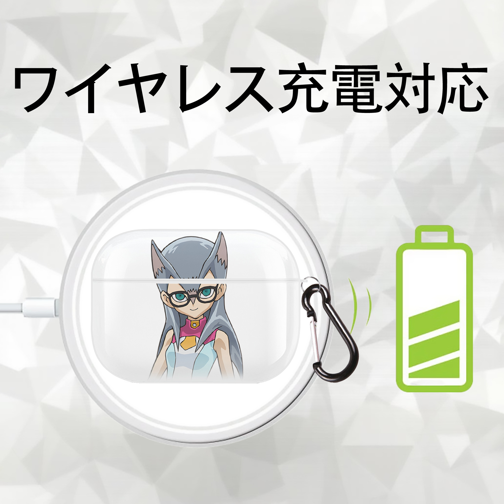 遊☆戯☆王 Yu-Gi-Oh! 【AirPods Pro用】ハードシェル保護ケース 耐衝撃・防指紋・カラビナ付き商品仕様