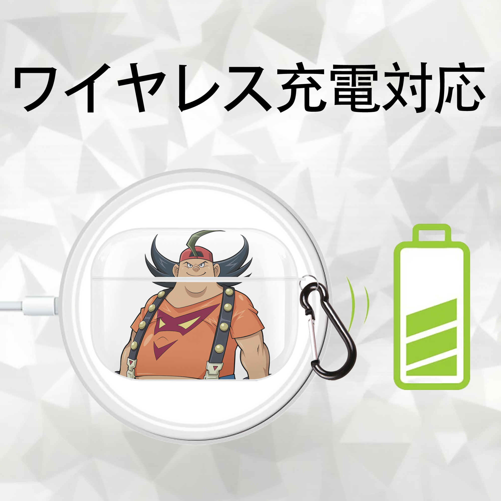 遊☆戯☆王 Yu-Gi-Oh! 【AirPods Pro用】ハードシェル保護ケース 耐衝撃・防指紋・カラビナ付き商品仕様