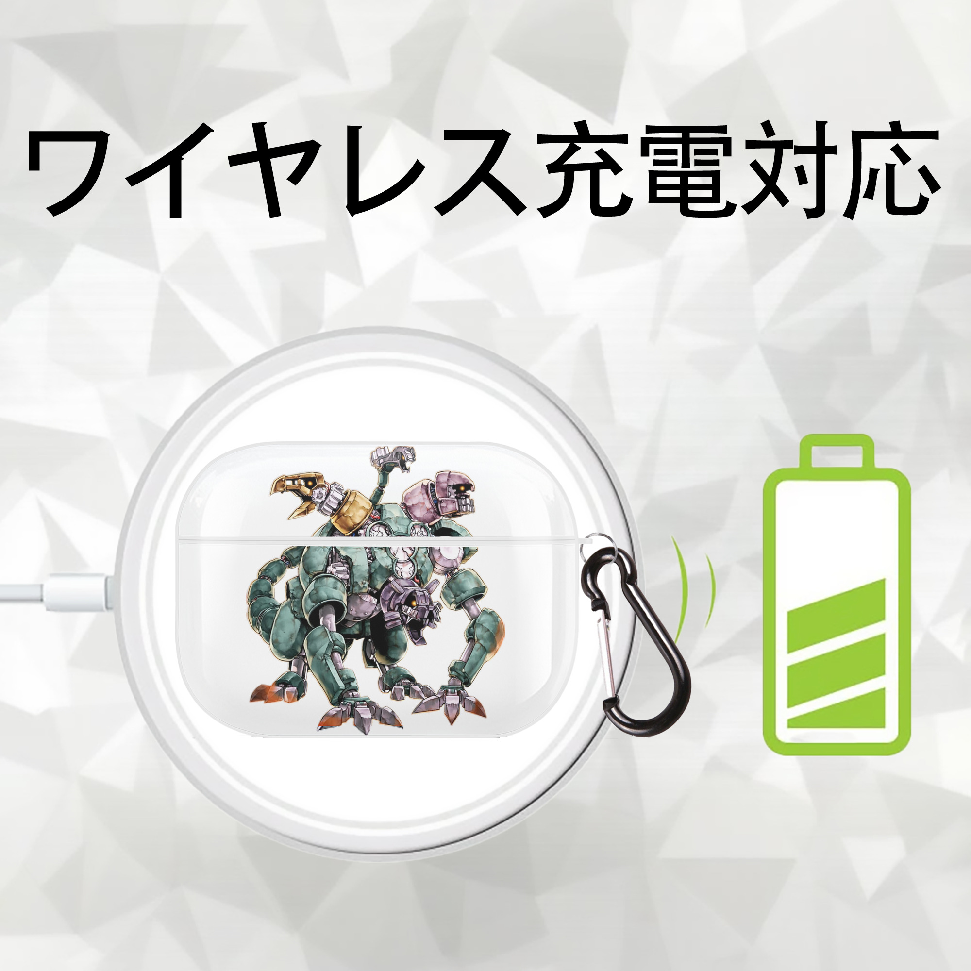 遊☆戯☆王 Yu-Gi-Oh! 【AirPods Pro用】ハードシェル保護ケース 耐衝撃・防指紋・カラビナ付き商品仕様