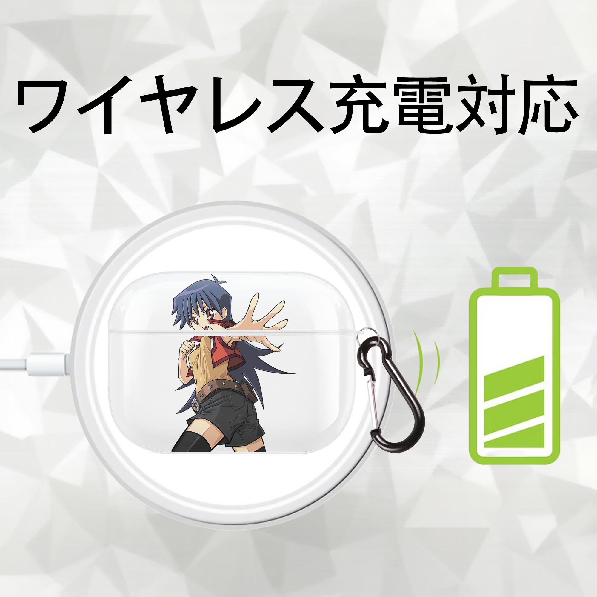 遊☆戯☆王 Yu-Gi-Oh! 【AirPods Pro用】ハードシェル保護ケース 耐衝撃・防指紋・カラビナ付き商品仕様