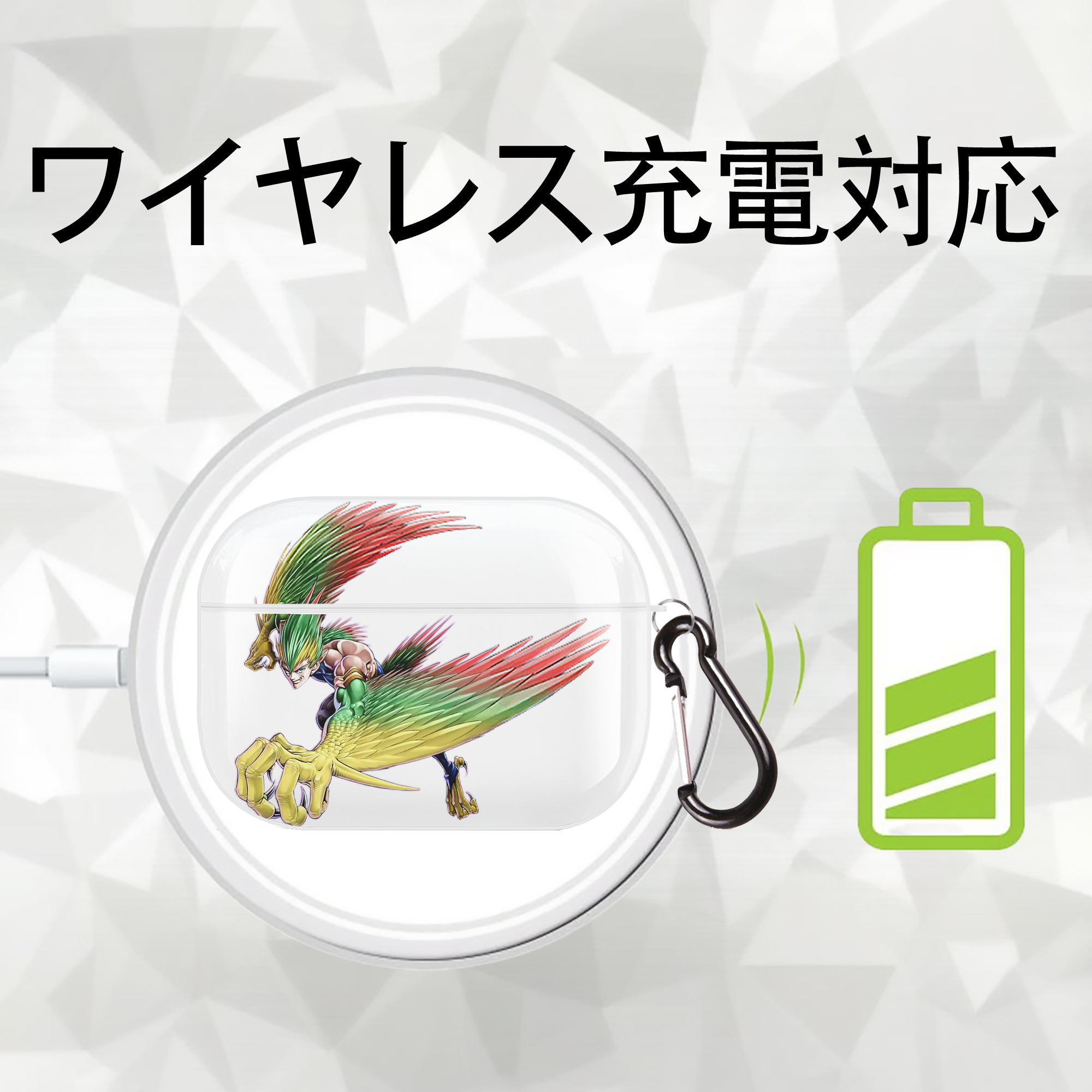 遊☆戯☆王 Yu-Gi-Oh! 【AirPods Pro用】ハードシェル保護ケース 耐衝撃・防指紋・カラビナ付き商品仕様