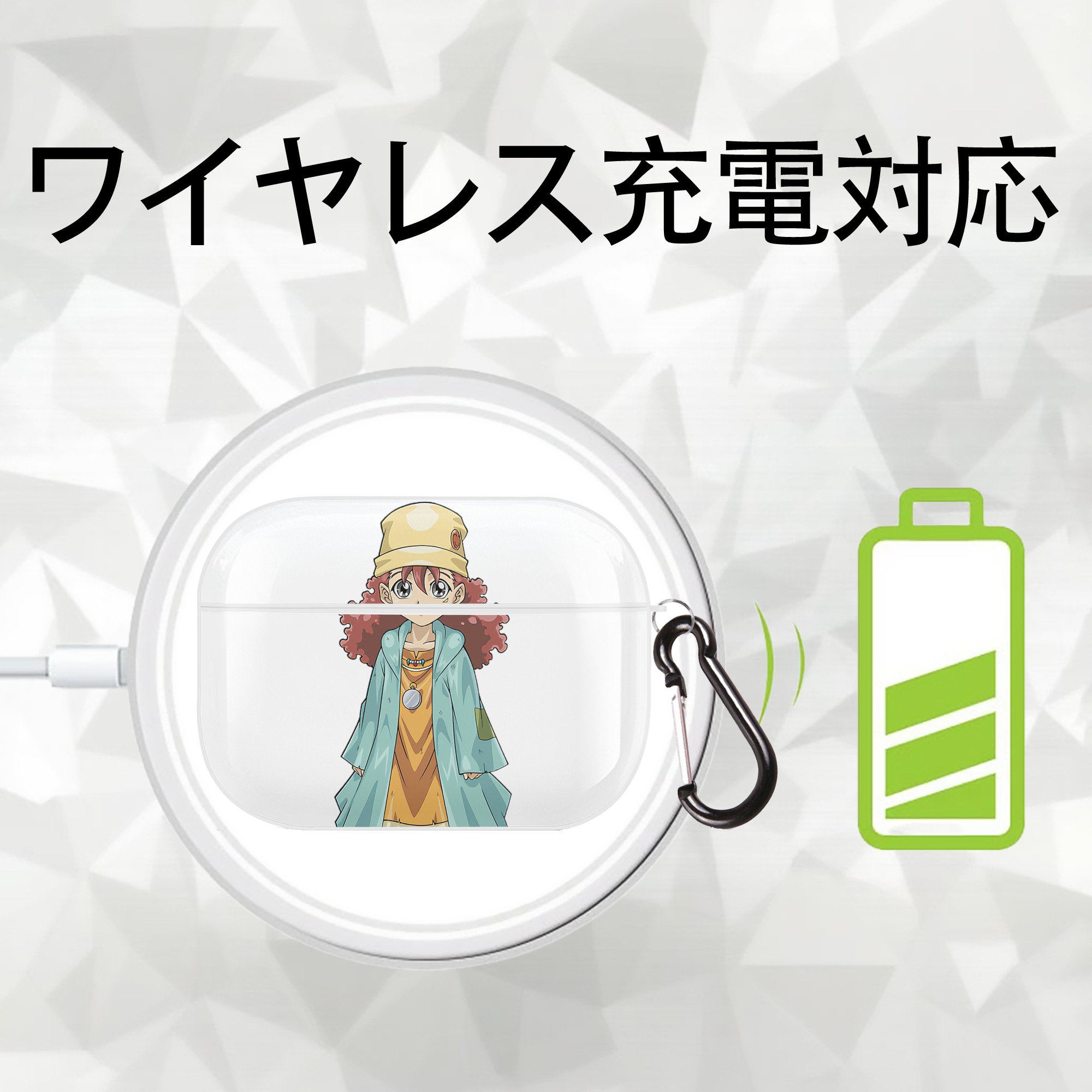 遊☆戯☆王 Yu-Gi-Oh! 【AirPods Pro用】ハードシェル保護ケース 耐衝撃・防指紋・カラビナ付き商品仕様