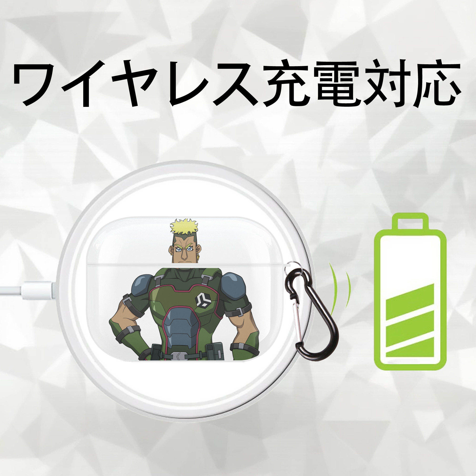 遊☆戯☆王 Yu-Gi-Oh! 【AirPods Pro用】ハードシェル保護ケース 耐衝撃・防指紋・カラビナ付き商品仕様