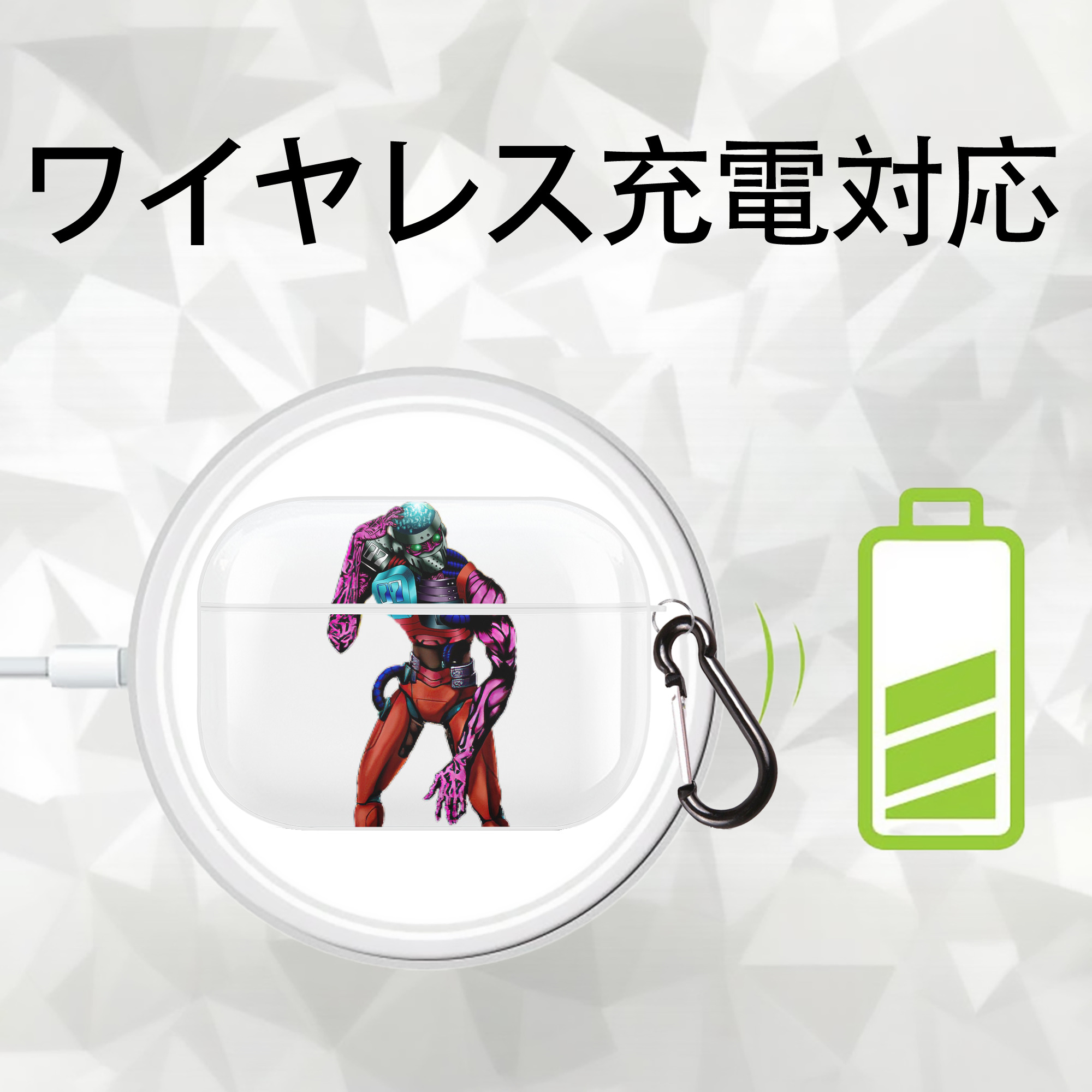 遊☆戯☆王 Yu-Gi-Oh! 【AirPods Pro用】ハードシェル保護ケース 耐衝撃・防指紋・カラビナ付き商品仕様