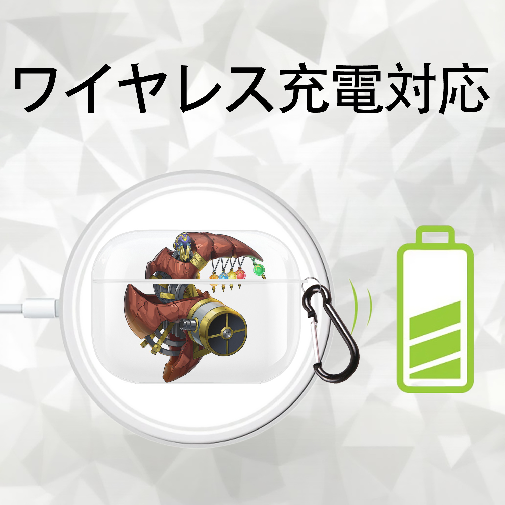 遊☆戯☆王 Yu-Gi-Oh! 【AirPods Pro用】ハードシェル保護ケース 耐衝撃・防指紋・カラビナ付き商品仕様