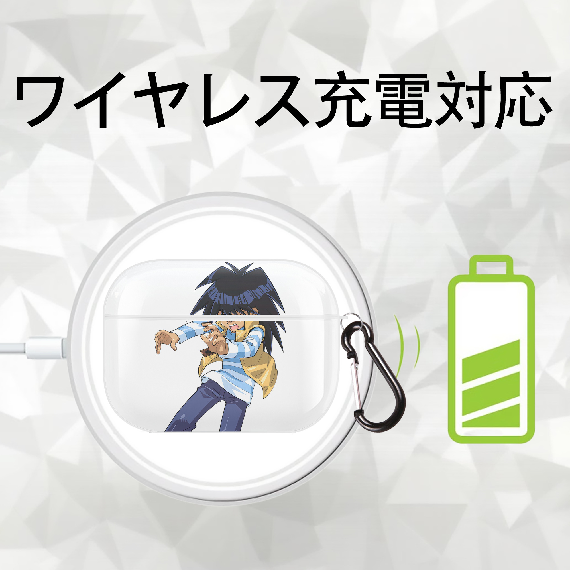 遊☆戯☆王 Yu-Gi-Oh! 【AirPods Pro用】ハードシェル保護ケース 耐衝撃・防指紋・カラビナ付き商品仕様