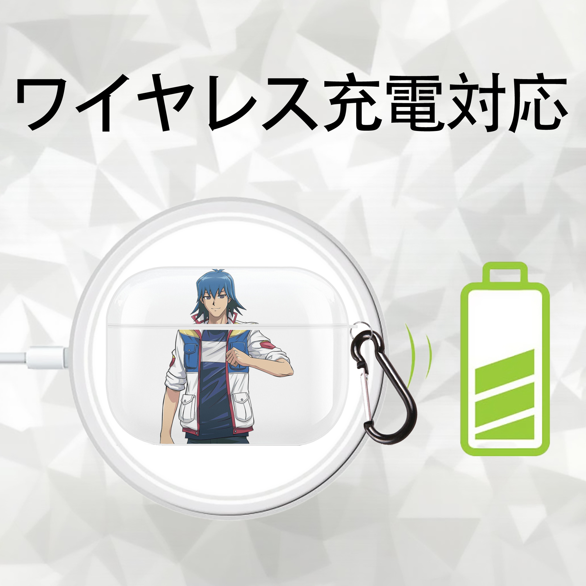 遊☆戯☆王 Yu-Gi-Oh! 【AirPods Pro用】ハードシェル保護ケース 耐衝撃・防指紋・カラビナ付き商品仕様