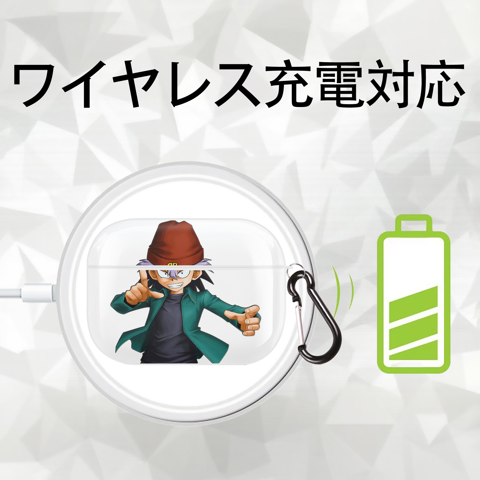 遊☆戯☆王 Yu-Gi-Oh! 【AirPods Pro用】ハードシェル保護ケース 耐衝撃・防指紋・カラビナ付き商品仕様
